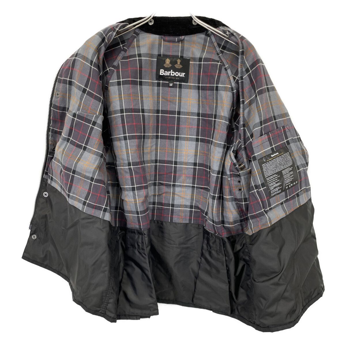 【美品】Barbour Bedale 38 ブラック Barbour バブアー 24年製 ﾌﾞﾗｯｸ BEDALE/ﾋﾞﾃﾞｲﾙ ﾜｯｸｽ ｺｯﾄﾝ ﾌﾞﾙｿﾞﾝｵｲﾙﾄﾞ