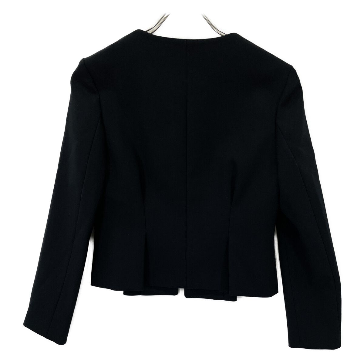 YOKOCHAN ヨーコチャン YCJ-121-071 ﾌﾞﾗｯｸ ﾊﾟｰﾙ付きﾀｯｸﾉｰｶﾗｰｼｮｰﾄｼﾞｬｹｯﾄ