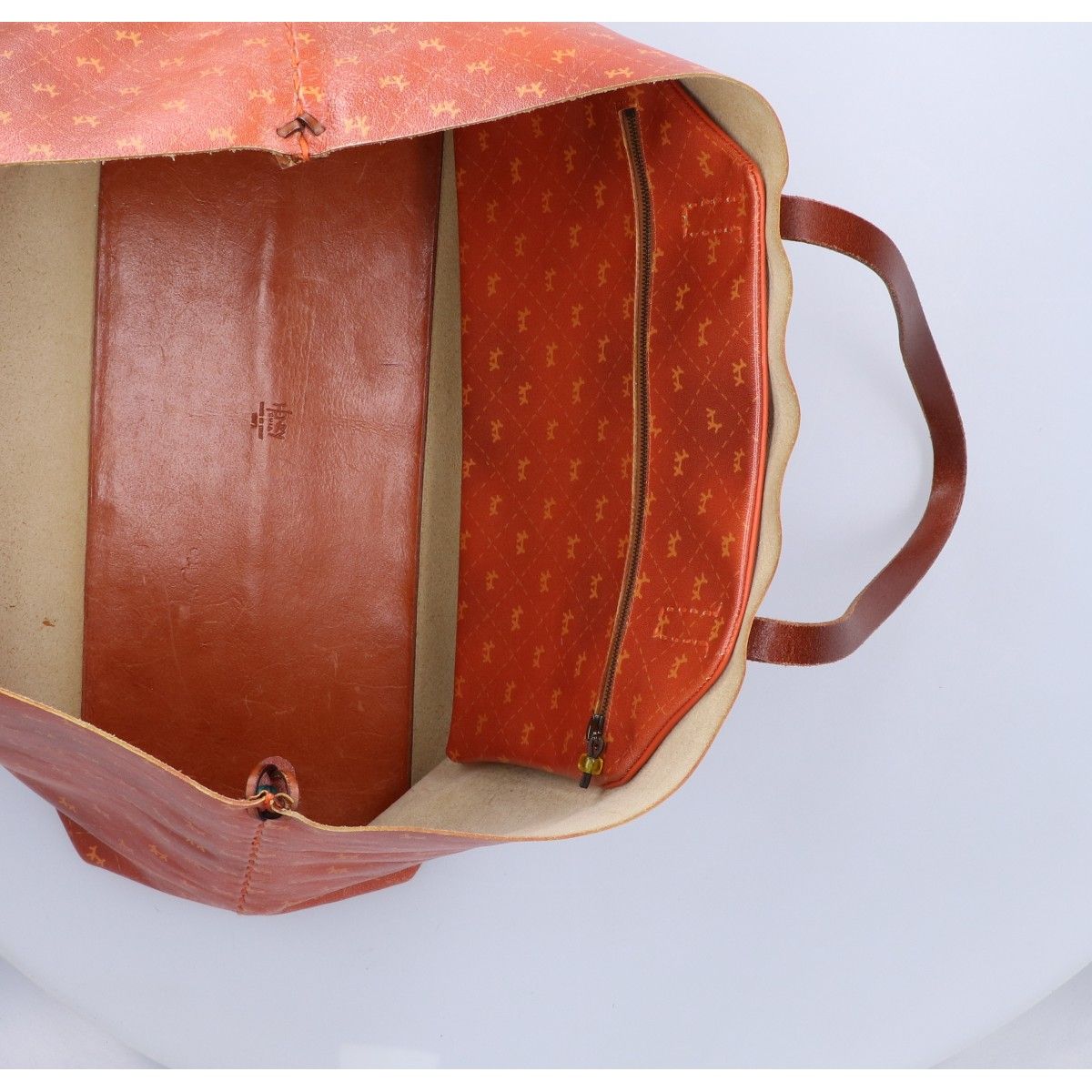 超希少 Henry Cuir レザートートバッグ 犬刺繍 超希少 Henry Cuir