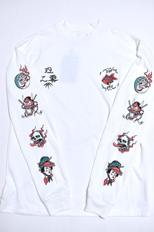 新品 ラッセルノ ゴルフ オバケ プリント モックネック ロングスリーブ