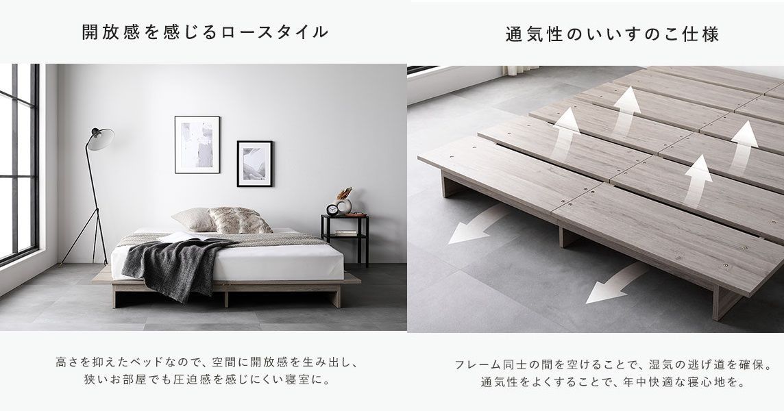 送料無料 シングルベッド フレーム 保証・コンセント付き グレージュ