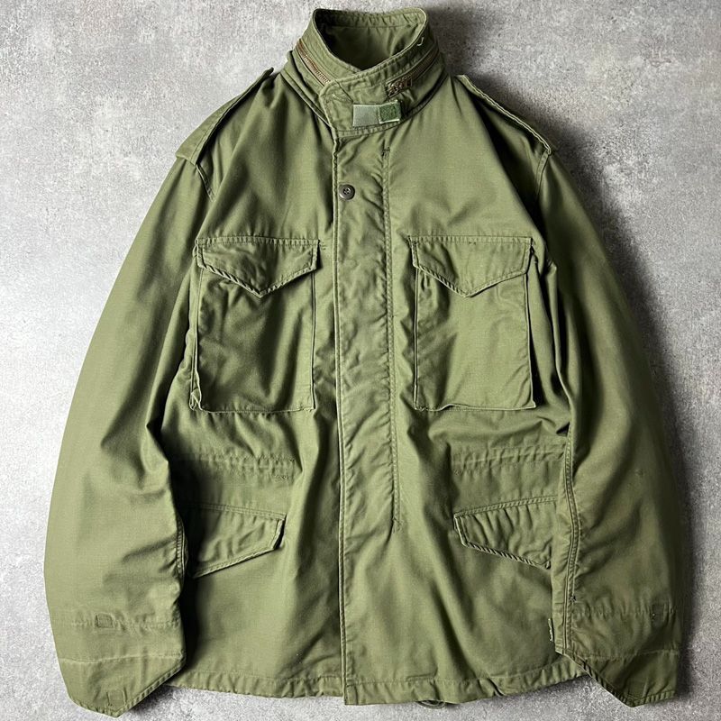 70s 74年製 US ARMY 米軍実物 M-65 フィールド ジャケット M-R 3rd