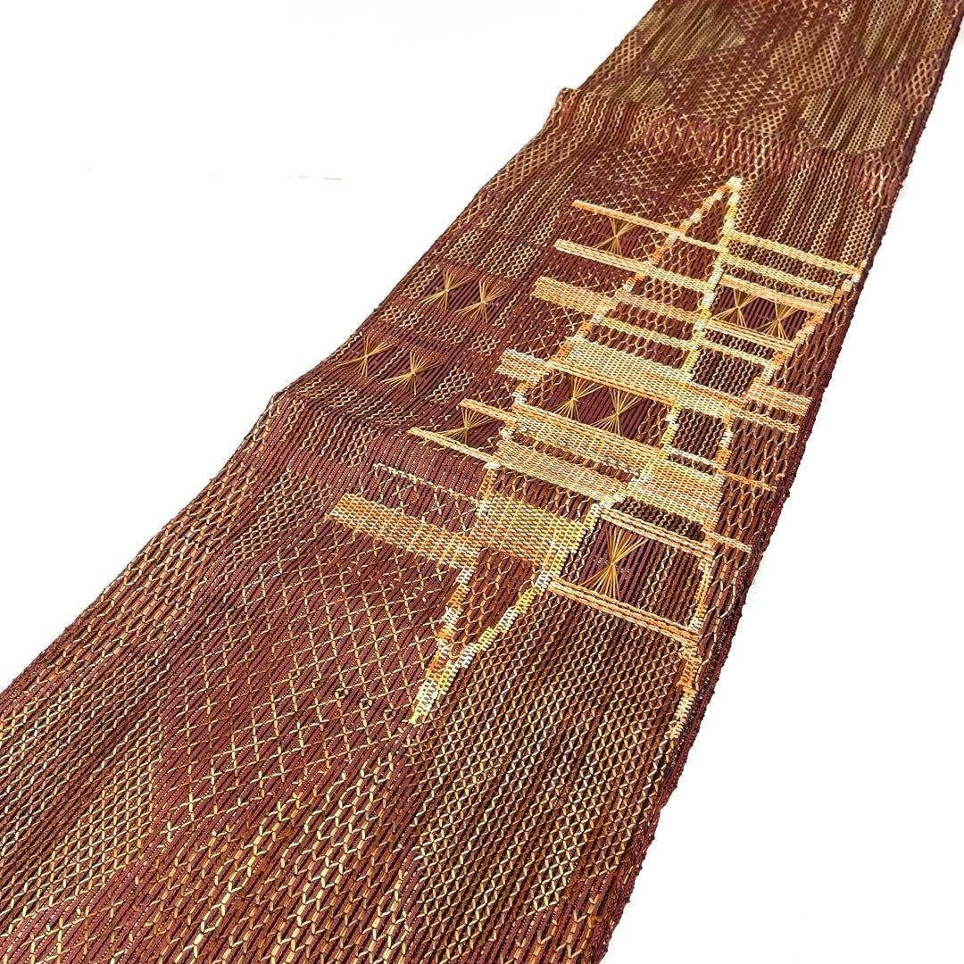 着物と帯 時流】SN25959s◇正絹 八寸夏名古屋帯◇変わり羅 未使用品