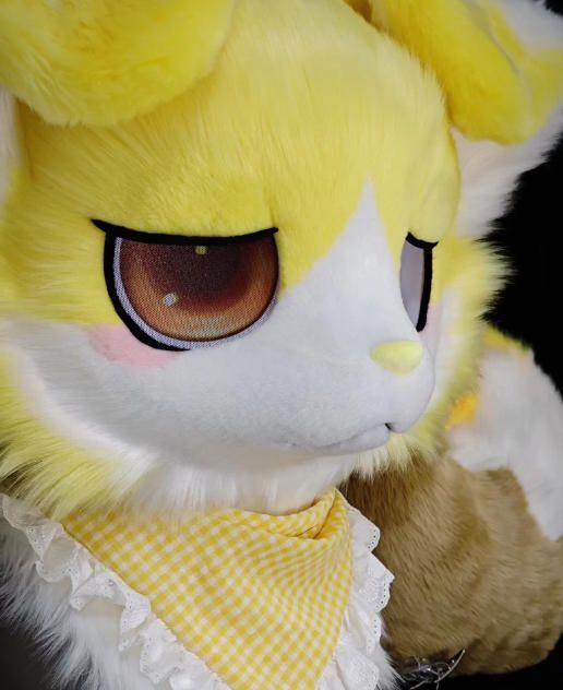 ☆ファースーツ 着ぐるみセット NO.301 犬 黄色 垂れ耳 ケモノ ファー