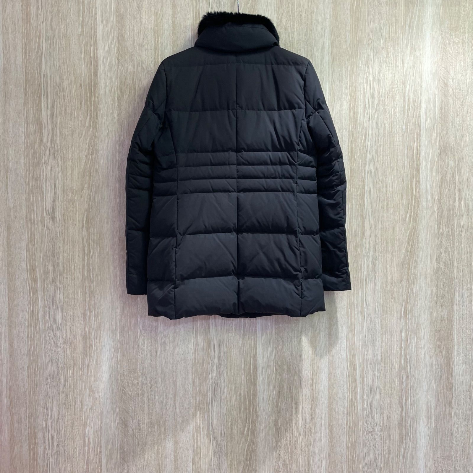 BURBERRY ダウンジャケット フェイクファー ブラック 裏ノバチェック