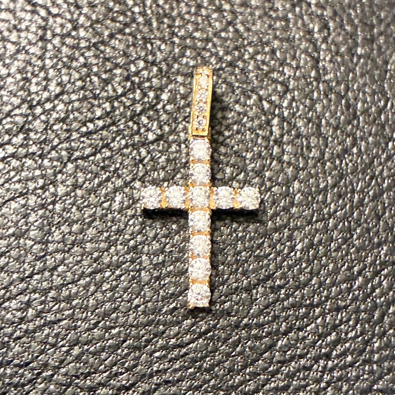 箱付き 10金製 AVALANCHE 10Kイエローゴールド クロスペンダントヘッド