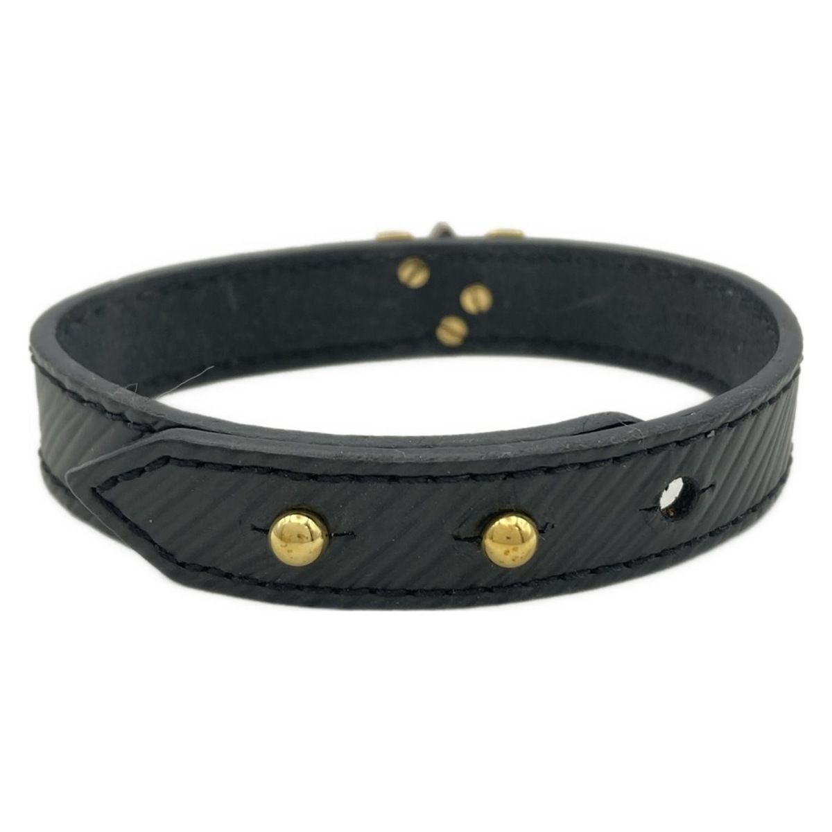 Louis Vuitton プラスレブレイドツイストブラック レザーブレスレット Louis Vuitton プラスレブレイドツイストブラック レザーブレスレット