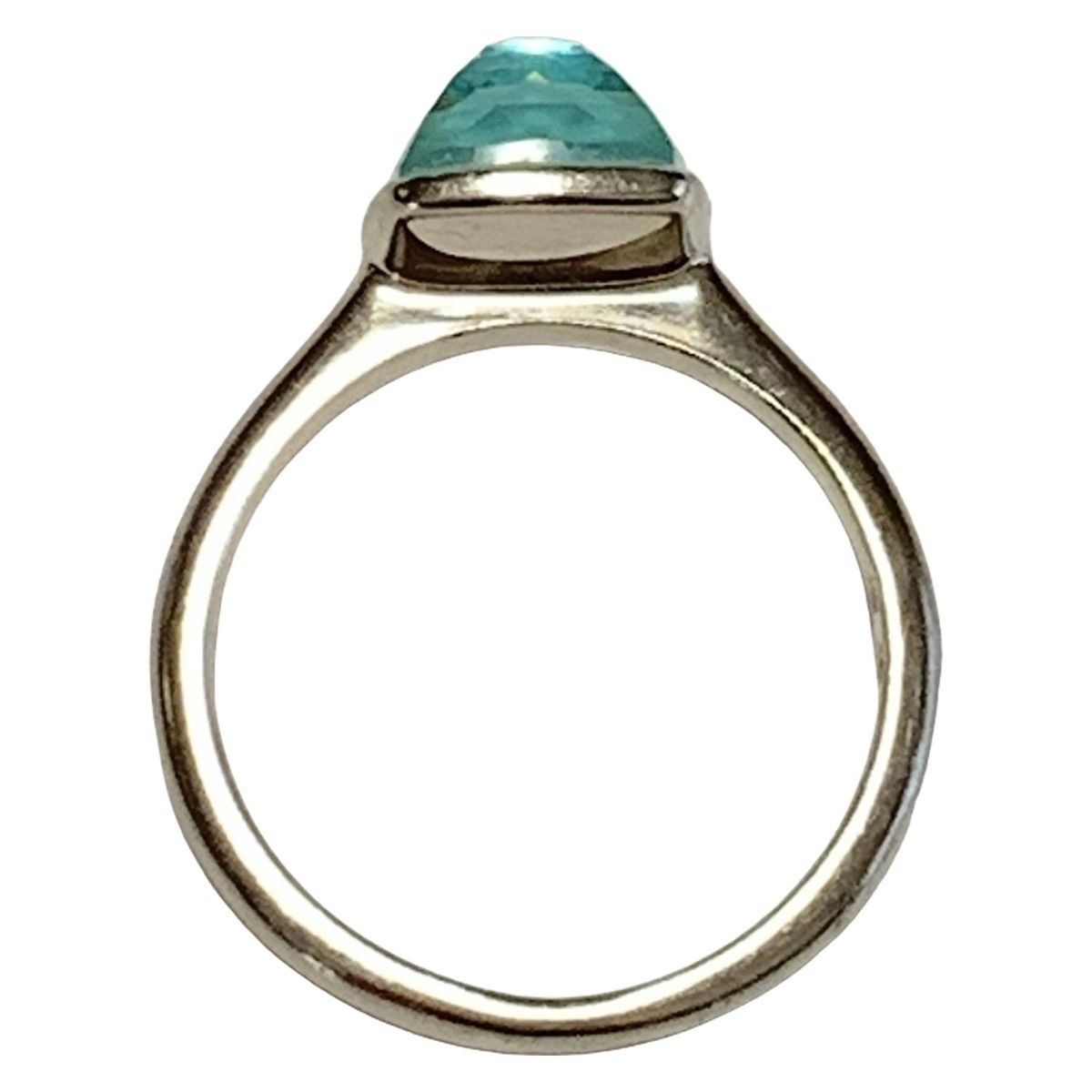 SWAROVSKI(スワロフスキー) リング 55 - シルバー×グリーン - メルカリ