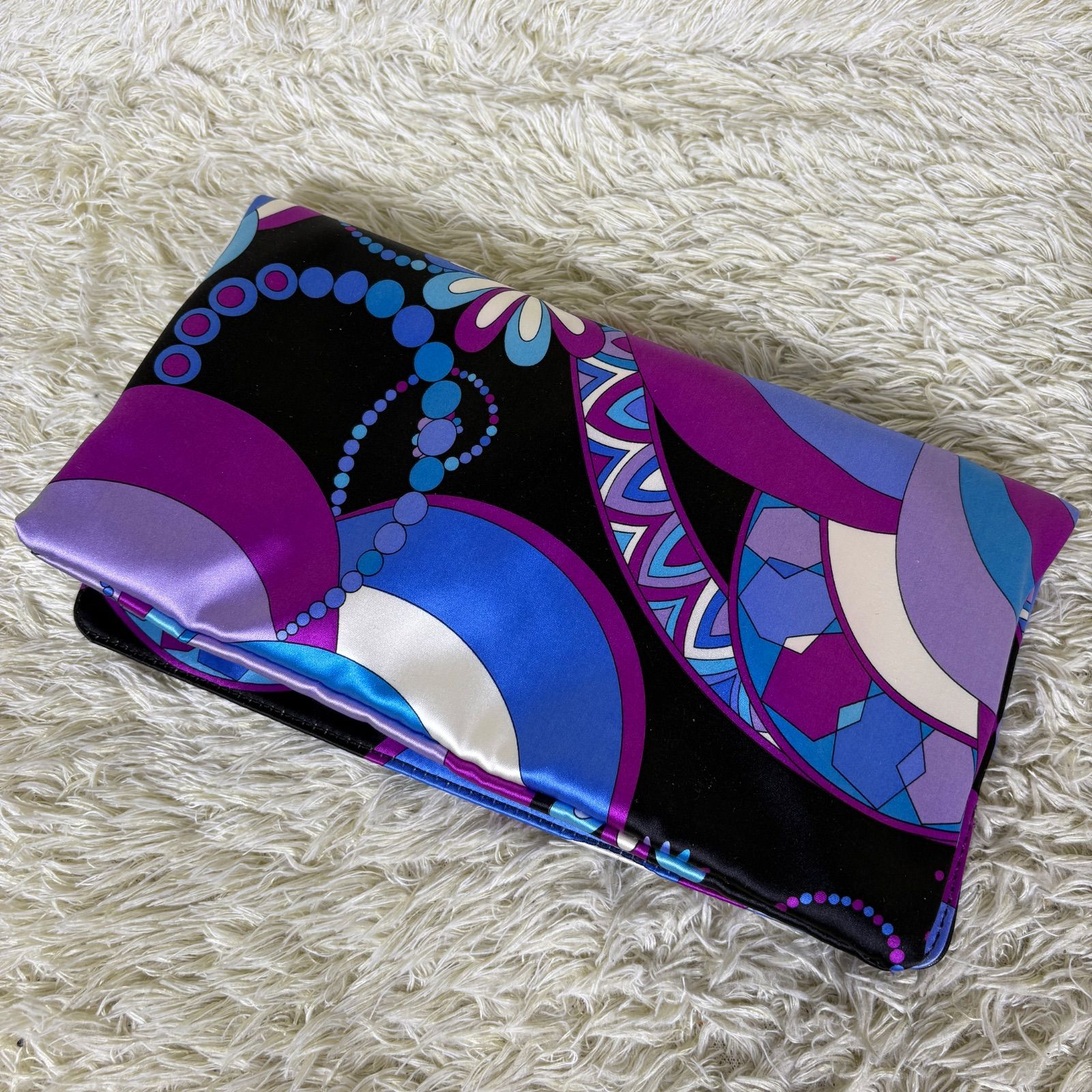 エミリオプッチ クラッチ ハンドバッグ シルク 総柄 イタリア製 保存袋