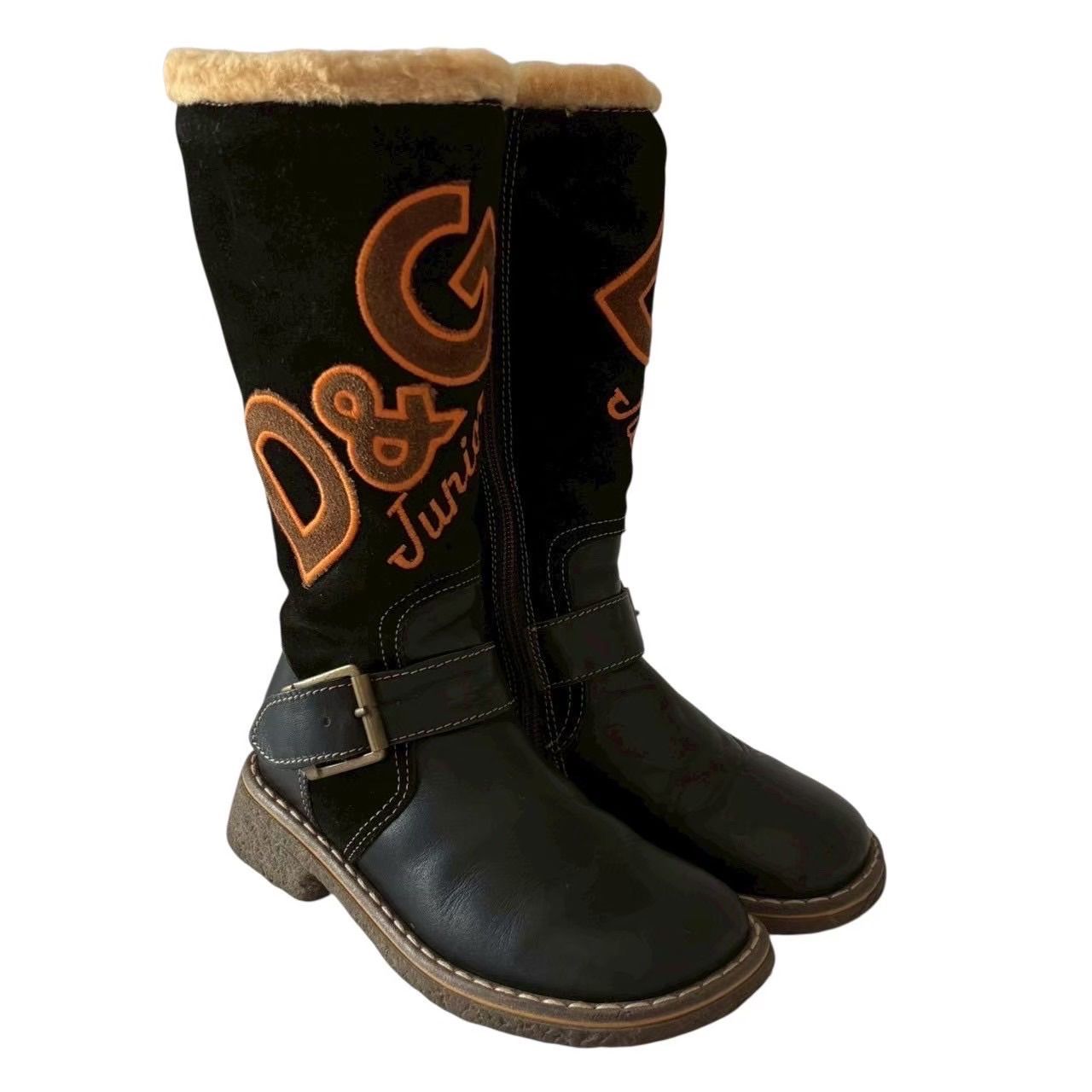 D&G Junior ドルチェアンドガッバーナ ブーツ スエード レザー キッズ