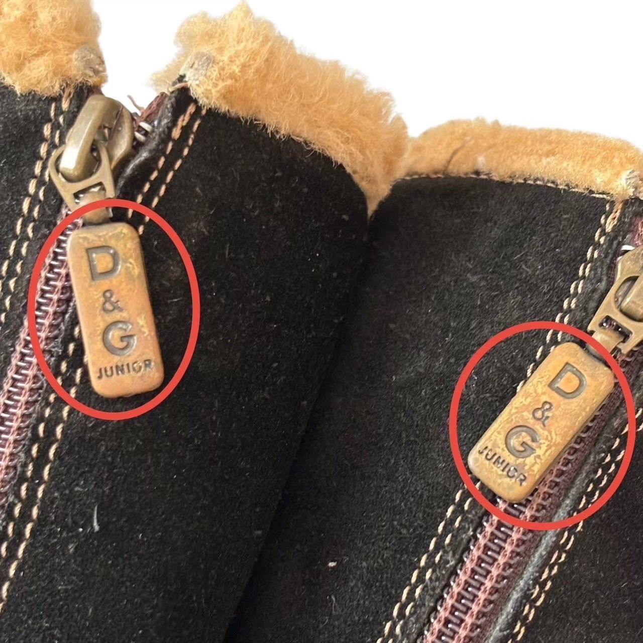 D&G Junior ドルチェアンドガッバーナ ブーツ スエード レザー キッズ 