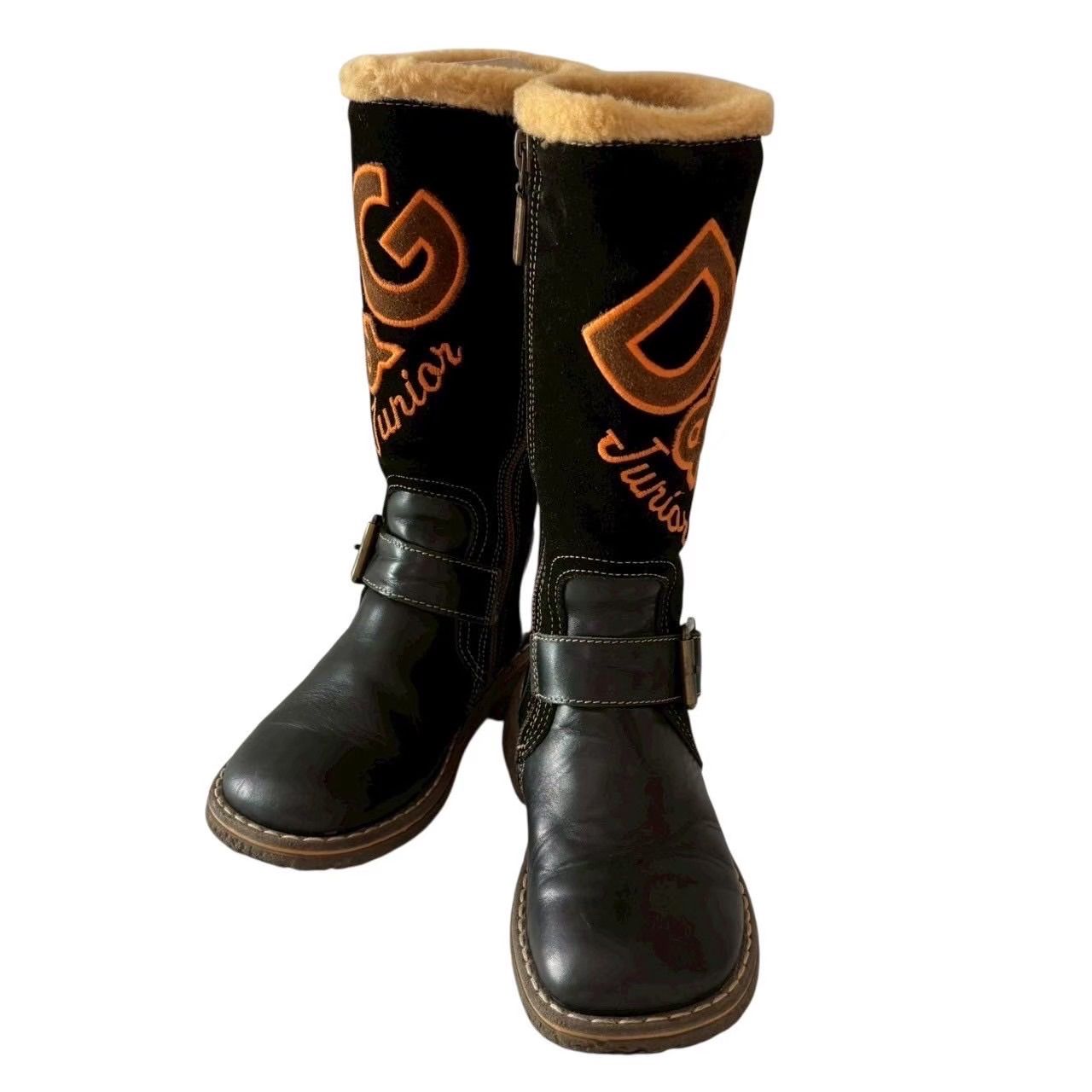 D&G Junior ドルチェアンドガッバーナ ブーツ スエード レザー キッズ 