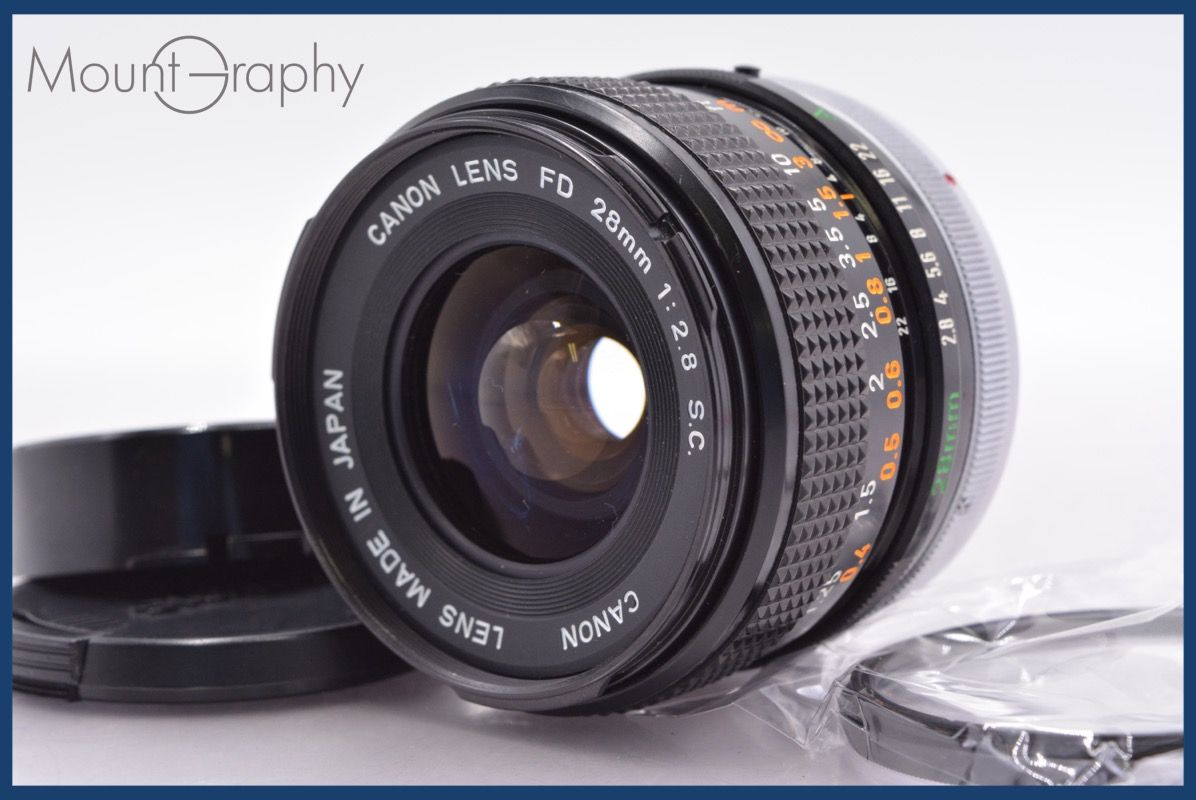 キヤノン Canon FD 28mm F2.8 S.C. 前後キャップ&レンズフィルター付