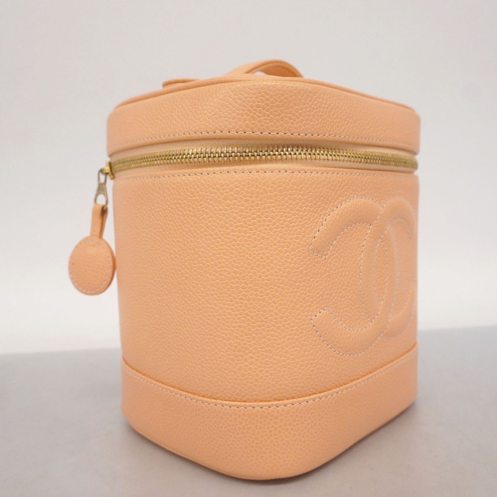 【CHANEL】キャビアスキン バニティバッグ ① シャネル(Chanel) シャネル バニティバッグ キャビアスキン サーモン