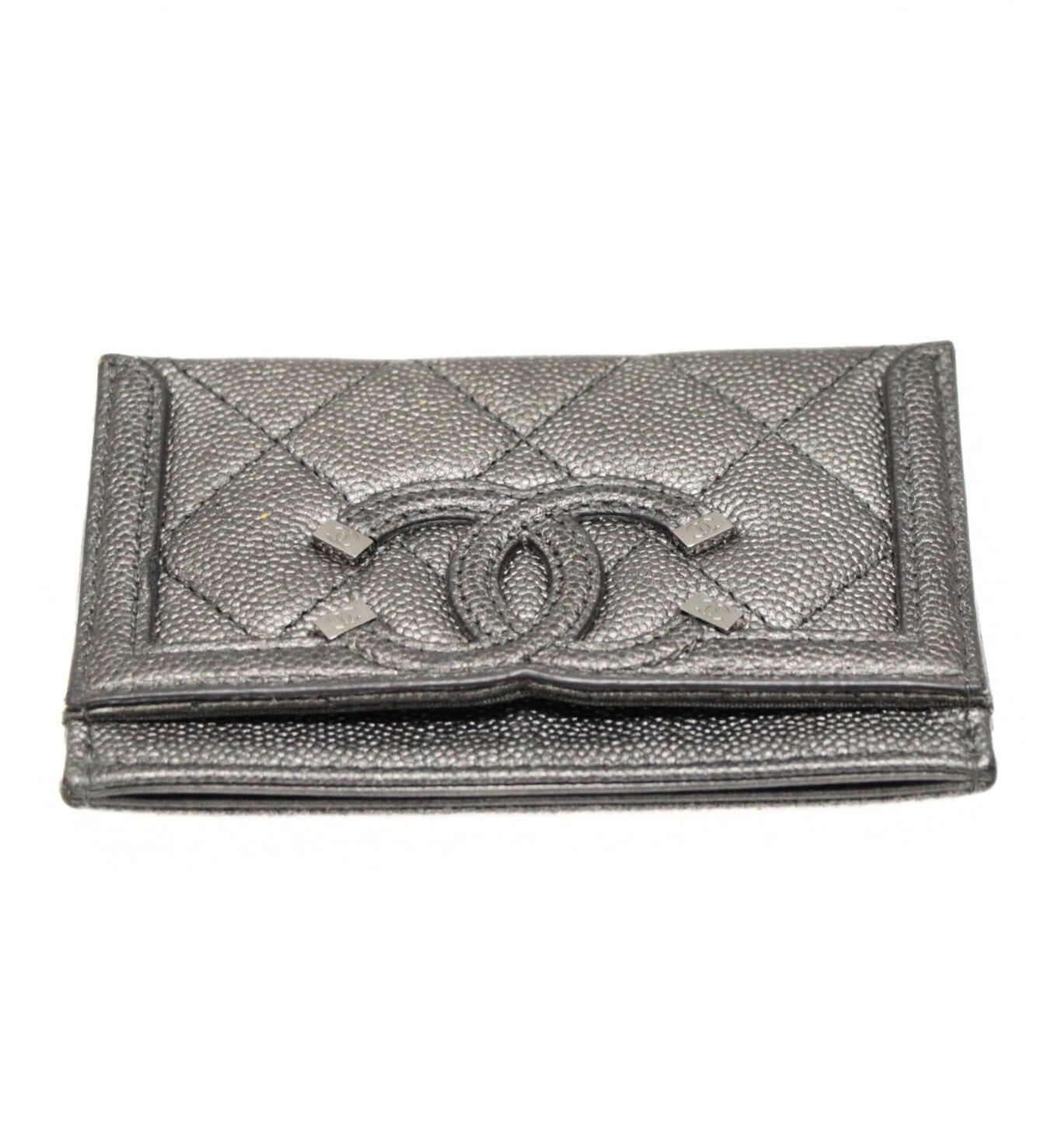 美品 シャネル CHANEL CCフィリグリー マトラッセ カードケース