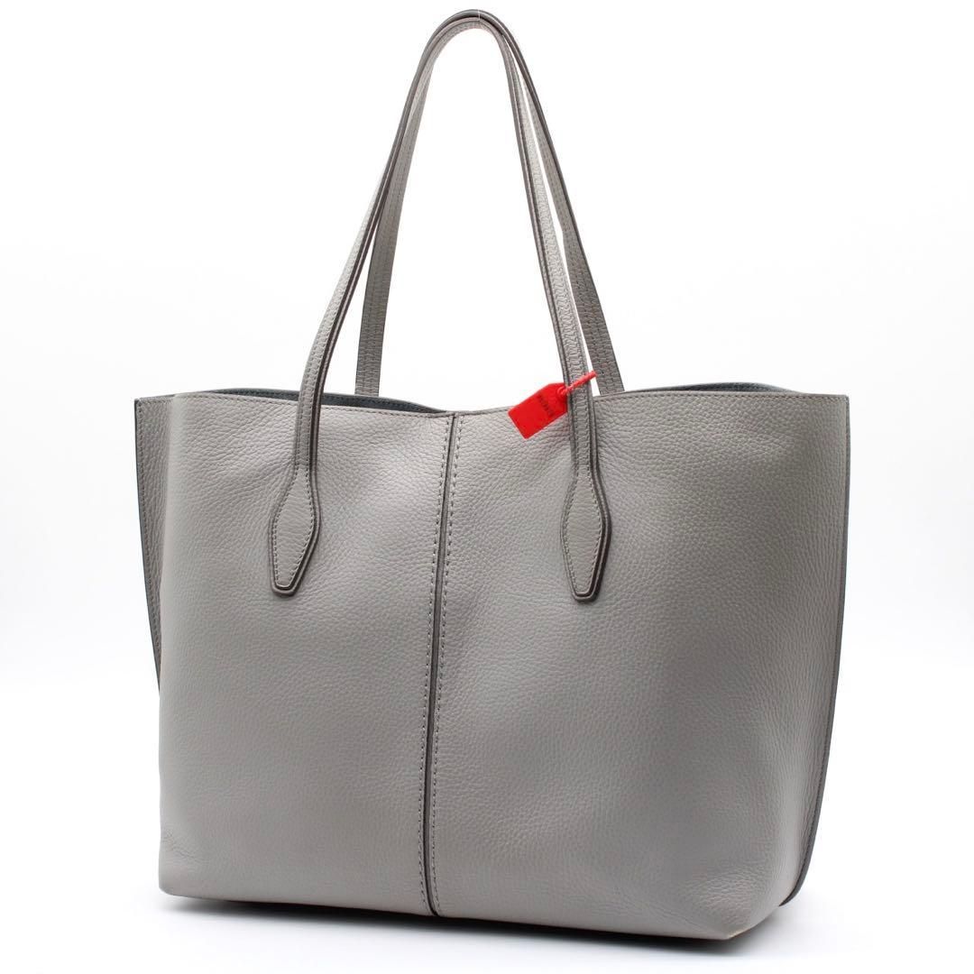 美品】TODS ジョイ トートバッグ ビジネストート A4可 レザー グレー