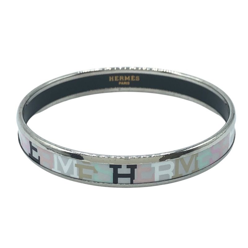 エルメス クリッククラックH GM ブレスレット ホワイト シルバー