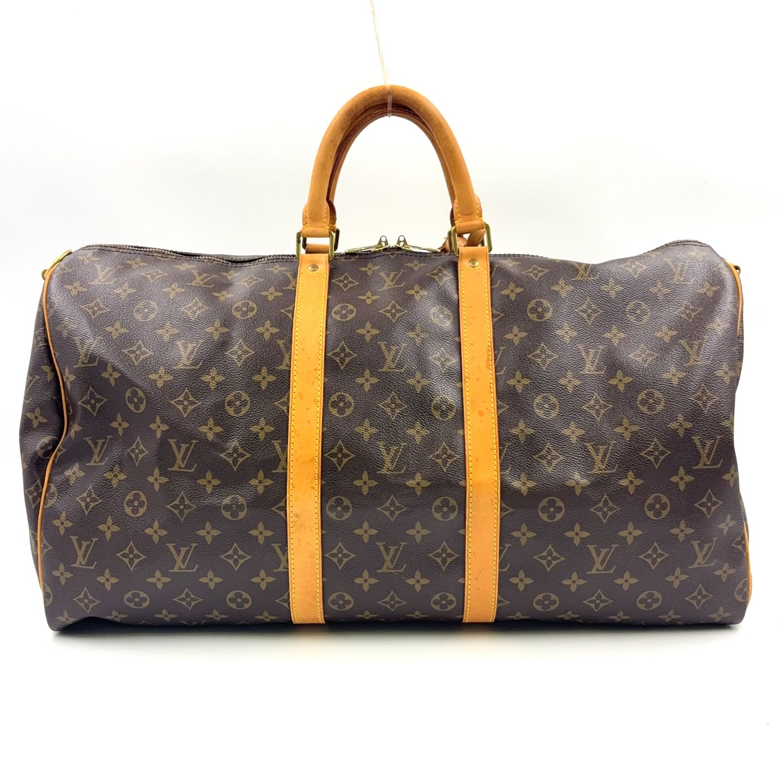 美品　Louis Vuitton キーポル55 バンドリエール ルイヴィトンモノグラムモン キーポル55 バンドリエール イニシャル