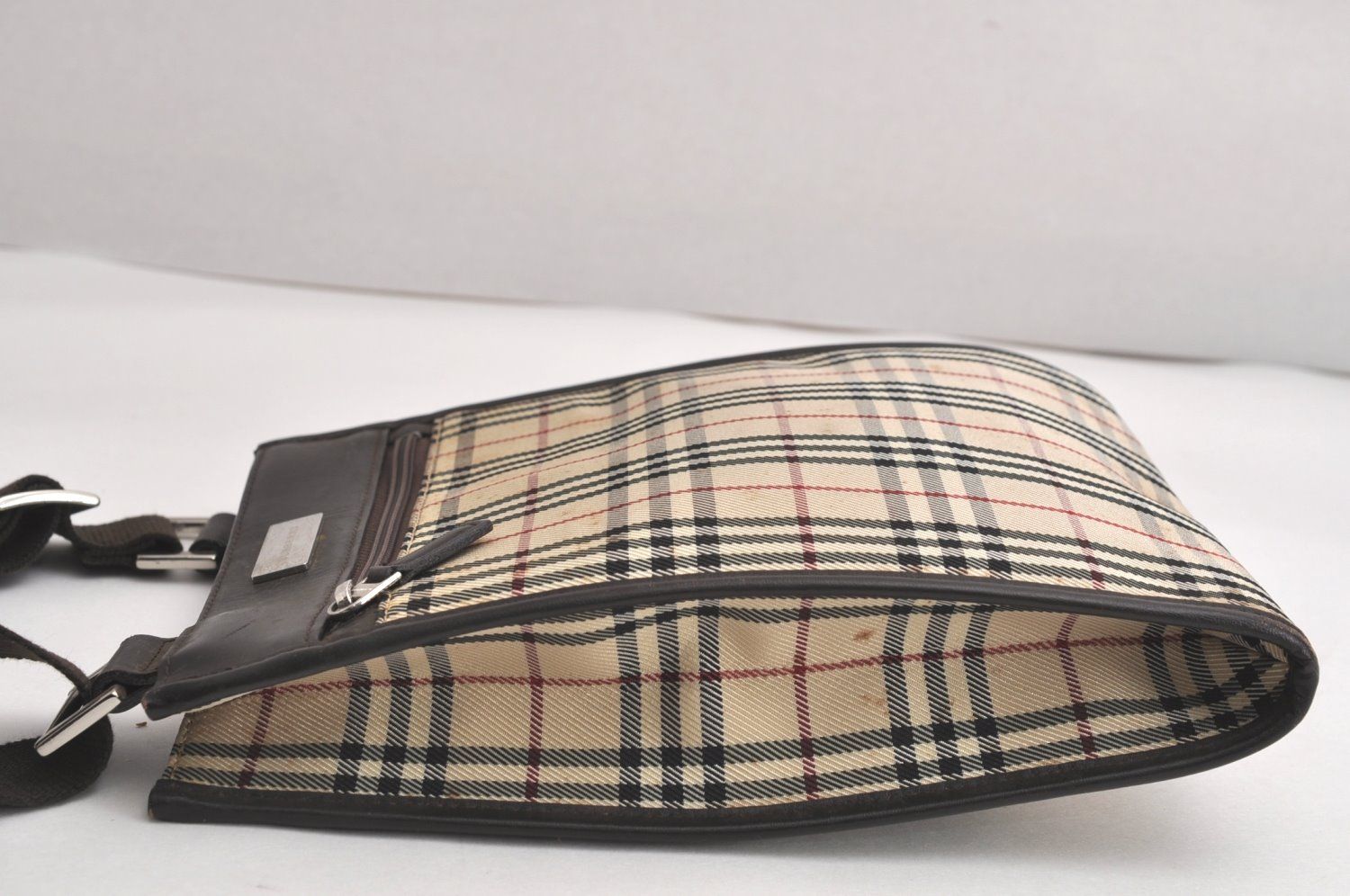 バーバリー クラッチバッグ キャンバス×レザー ノバチェック 良品