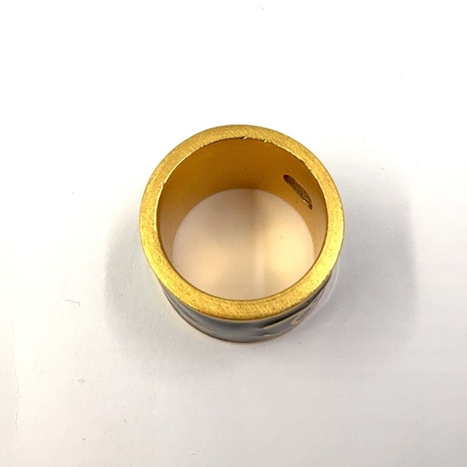 超美品 シャネル ゴールド ブラック ココマーク ハート リング 指輪 15号 超美品 シャネル ゴールド ブラック ココマーク ハート リング 指輪 15号