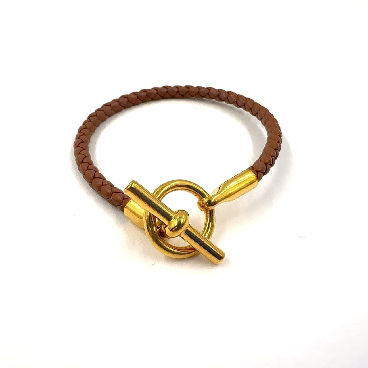 美品　HERMES グレナン　レザー ブレスレット　ブラウン シルバー金具 楽天市場】エルメス HERMES ブレスレット グレナン ドゥブルトゥール