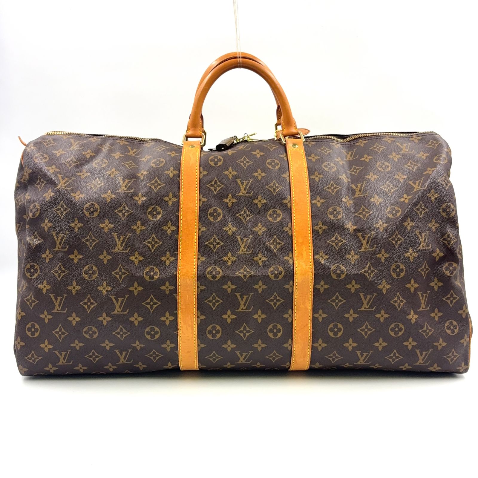LOUIS VUITTON ボストンバッグ モノグラム キーポル60 ブラウン LOUIS VUITTON キーポル60 モノグラム モノグラム レザー×PVC ブラウン