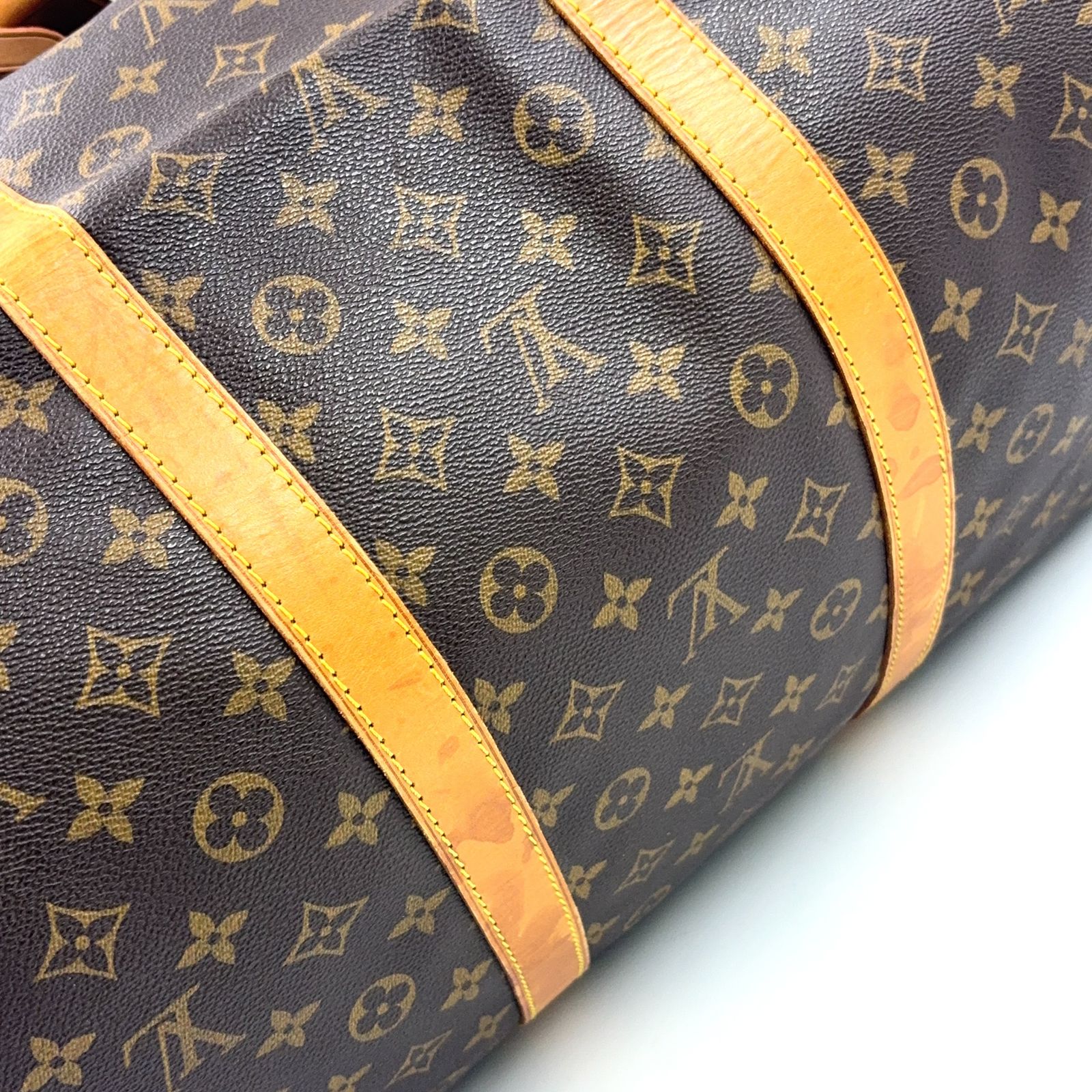 LOUIS VUITTON キーポル60 モノグラム モノグラム レザー×PVC ブラウン