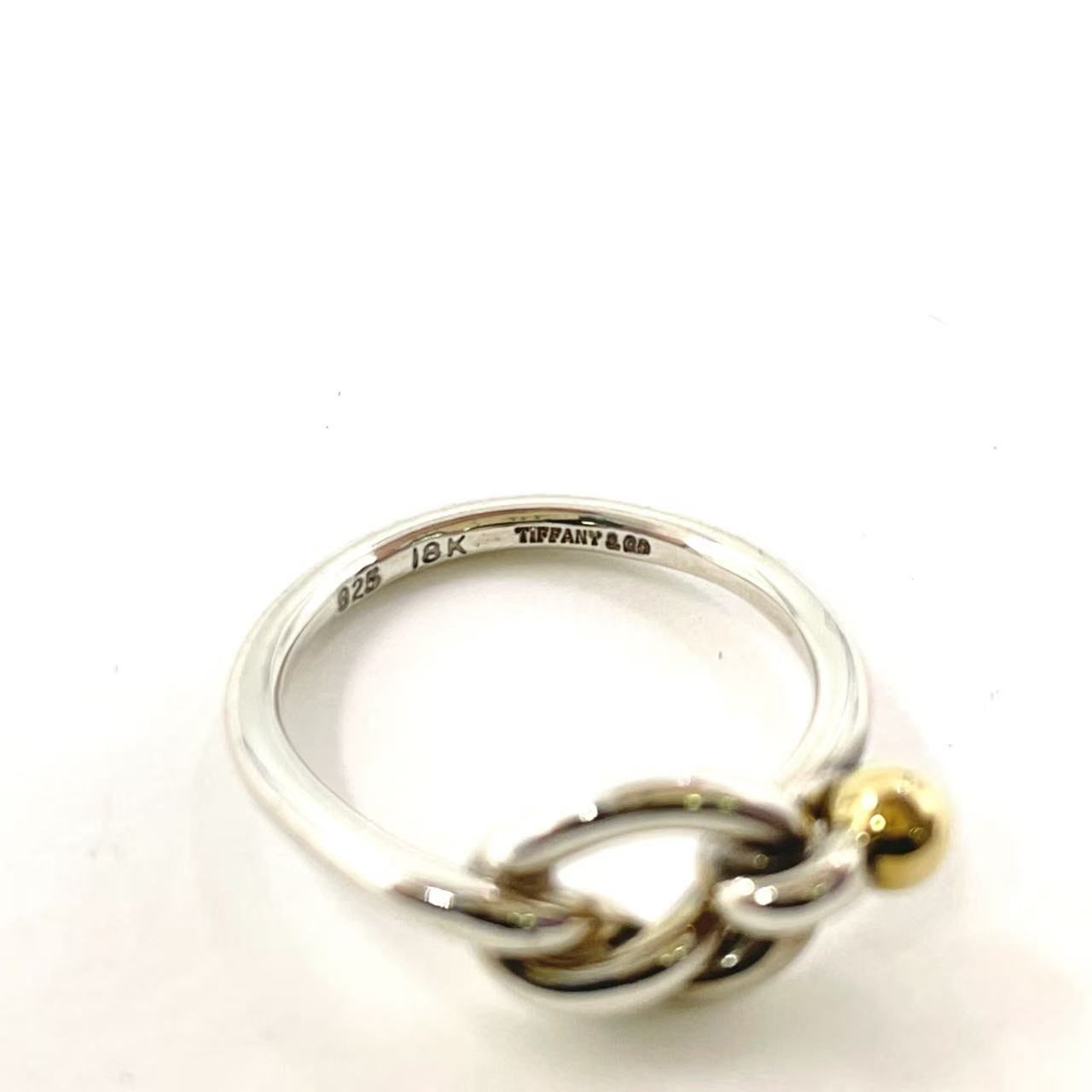TIFFANY & Co. ラブノット SV925×K18YG イエローゴールド×シルバー
