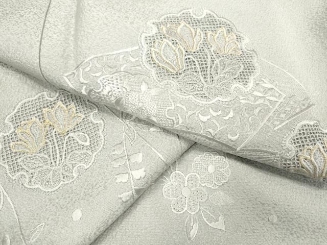 平和屋着物▽中国三大刺繍 蘇州刺繍 スワトウ刺繍 相良刺繍 色留訪問着