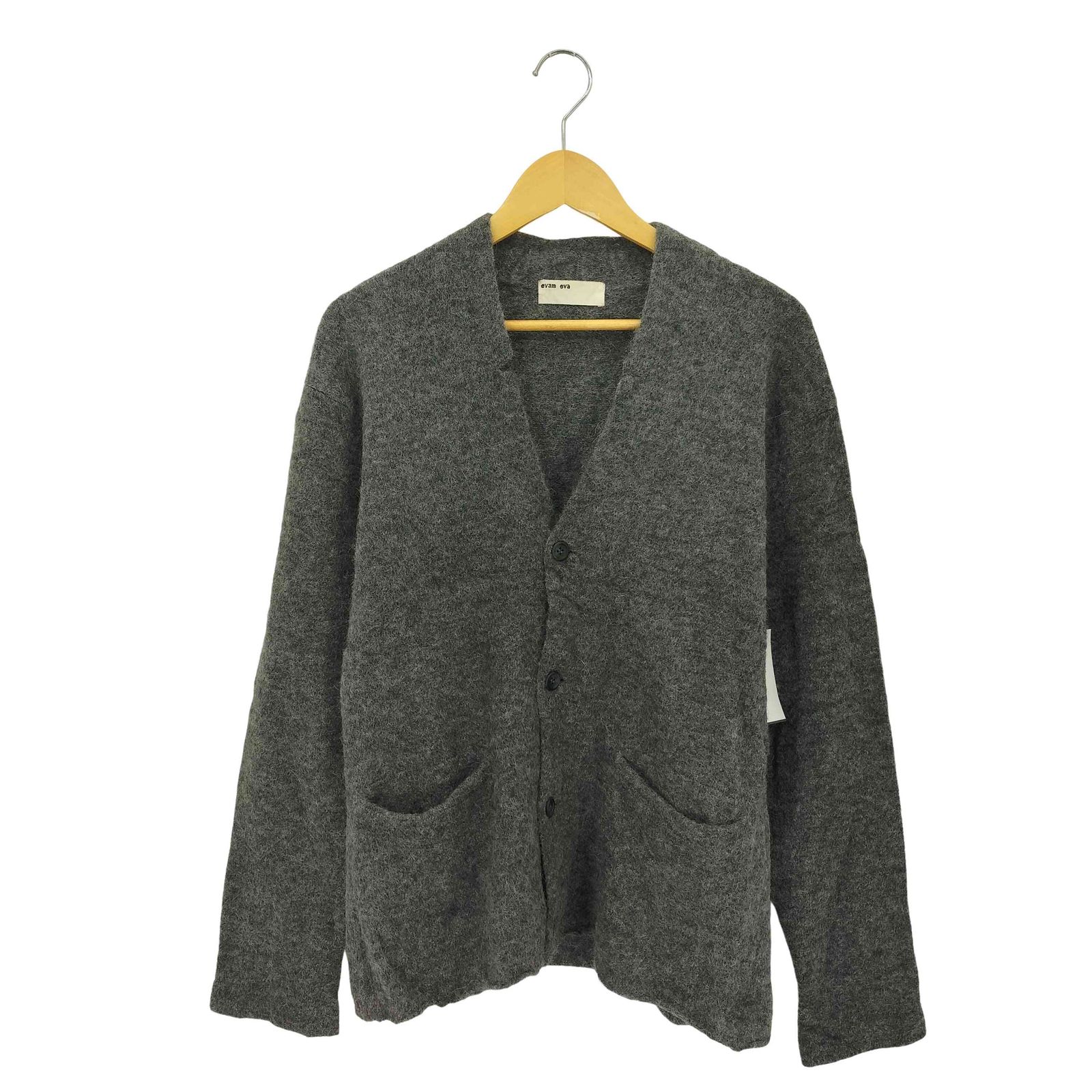エヴァムエヴァ evam eva アルパカ ウール 2ポケット ニット