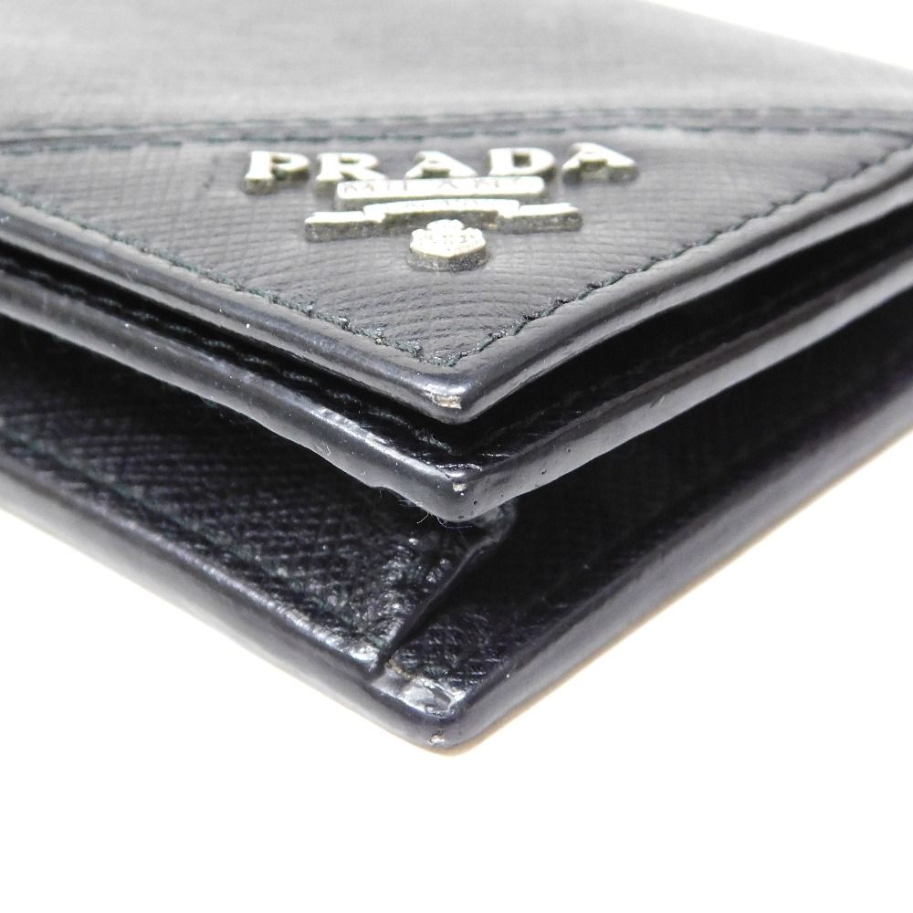 Hn611692 名刺入れ 配送 プラダ カードケース サフィアーノ ブラック