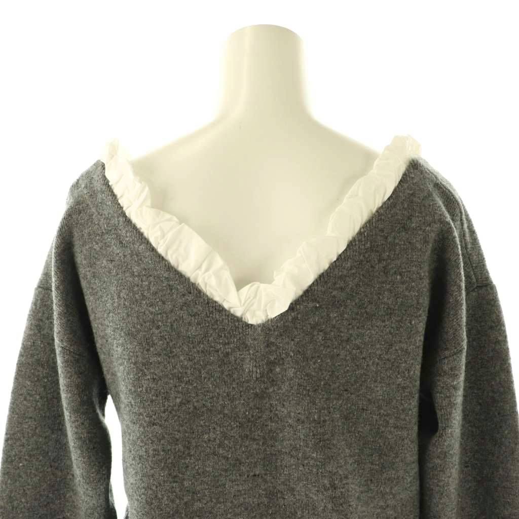 クラネ CLANE 25AW FRILL V NECK KNIT TOPS ニット セーター Vネック 2