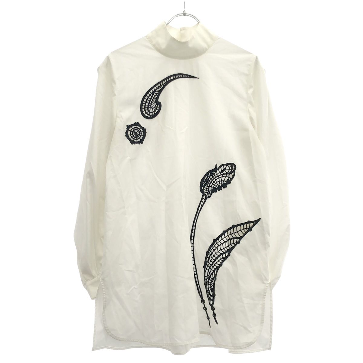 mame kurogouchi マメ クロゴウチ 24AW Floral Embroidery High Neck