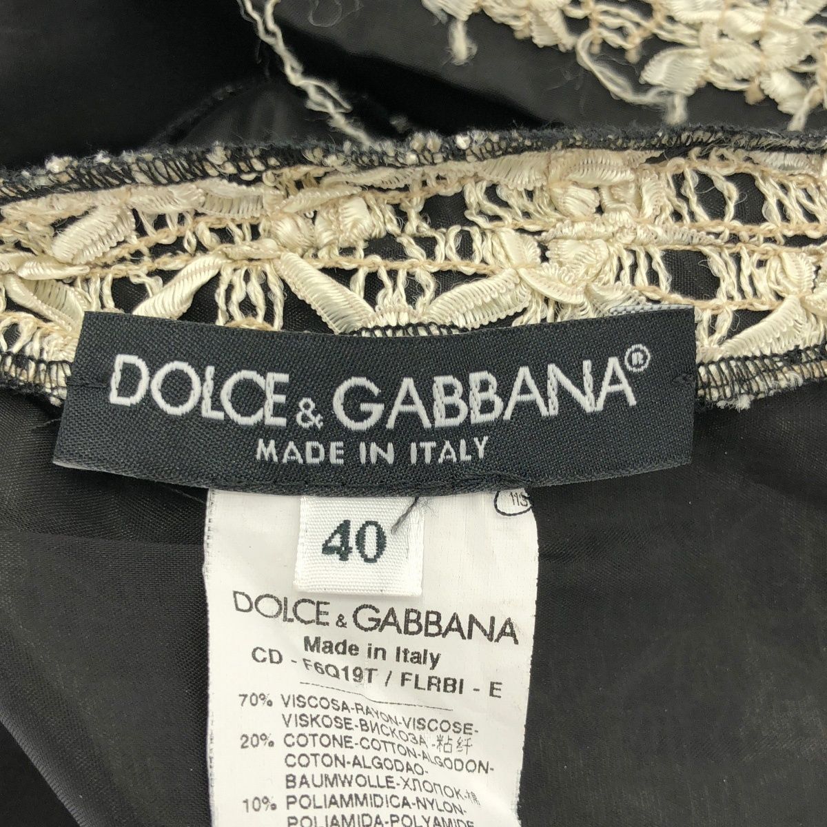 DOLCE&GABBANA ドルチェ＆ガッバーナ フラワーレースノースリーブ 
