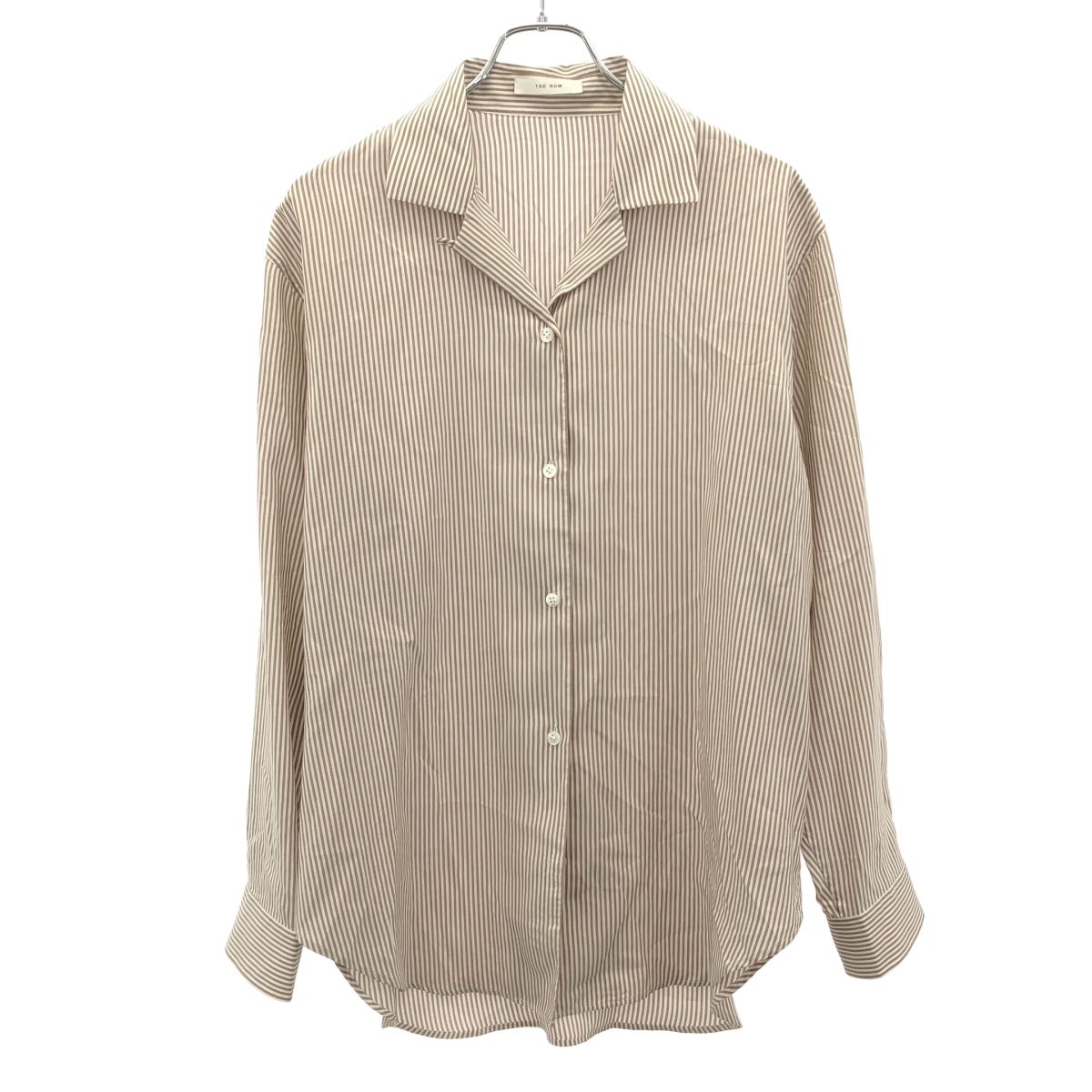 THE ROW ザ ロウ 24AW Valene Shirt シルクストライプシャツ B165