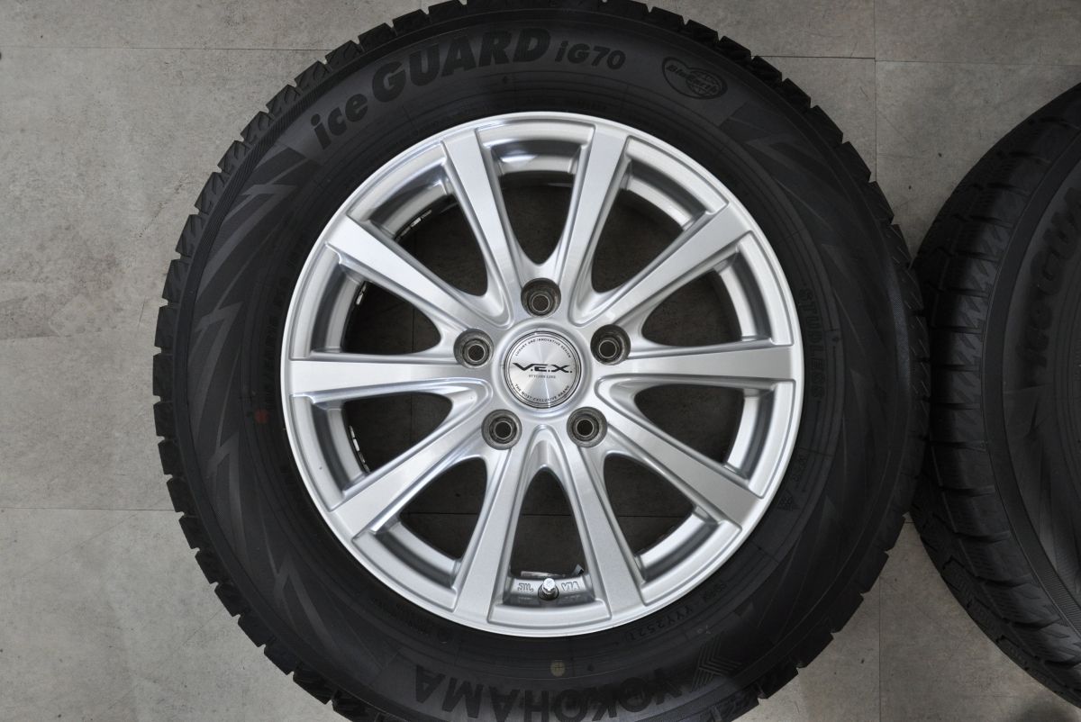 バリ山！　195/65R15 1本　ヴォクシー セレナ　ステップワゴン バリ溝】VEX 15in 6J+45 PCD114.3 ヨコハマ アイスガードiG70 195