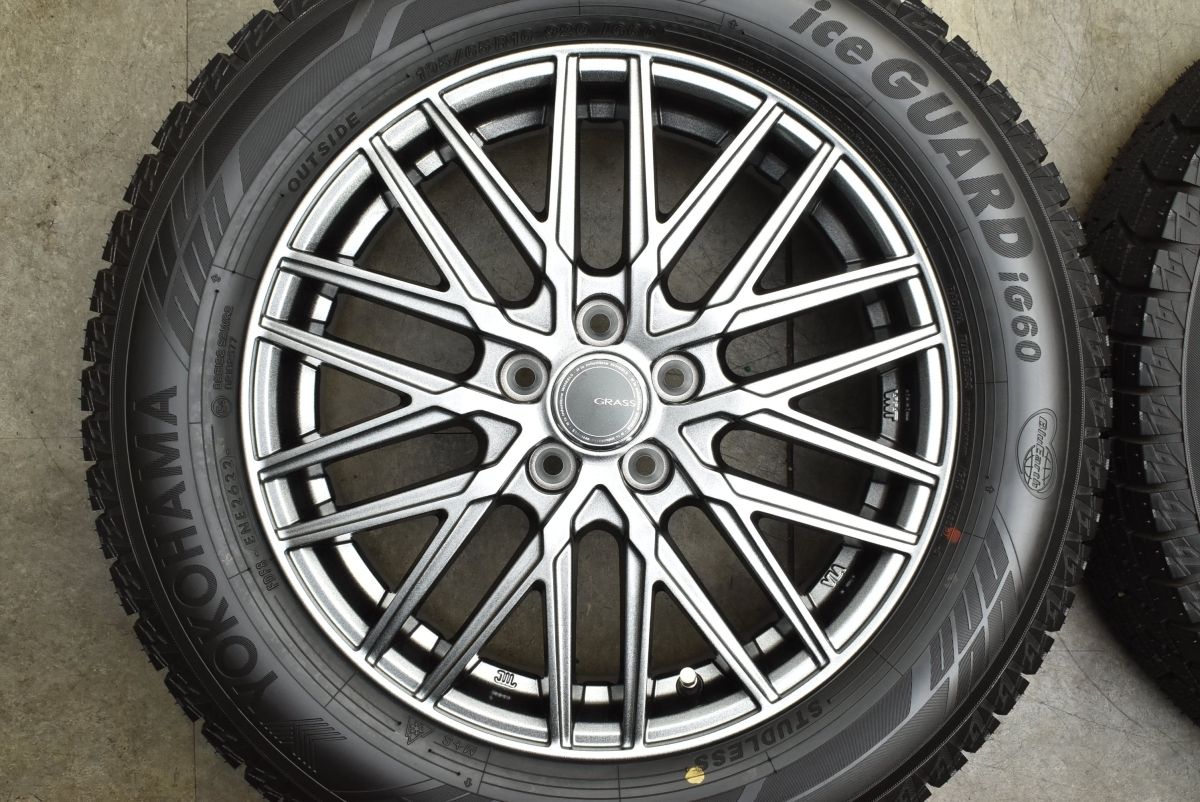 美品 超バリ溝】GRASS 16in 5.5J +40 PCD100 ヨコハマ アイスガード