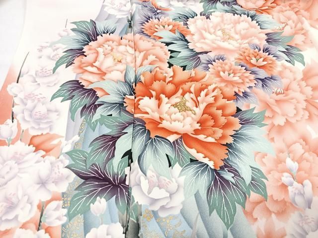 平和屋着物□豪華振袖 刺繍 草花文 金銀彩 正絹 逸品 CABA4005xe