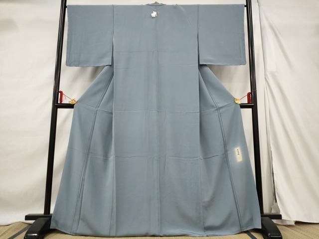 平和屋着物□上質な色無地 青海波舞葉地紋 小麦色 正絹