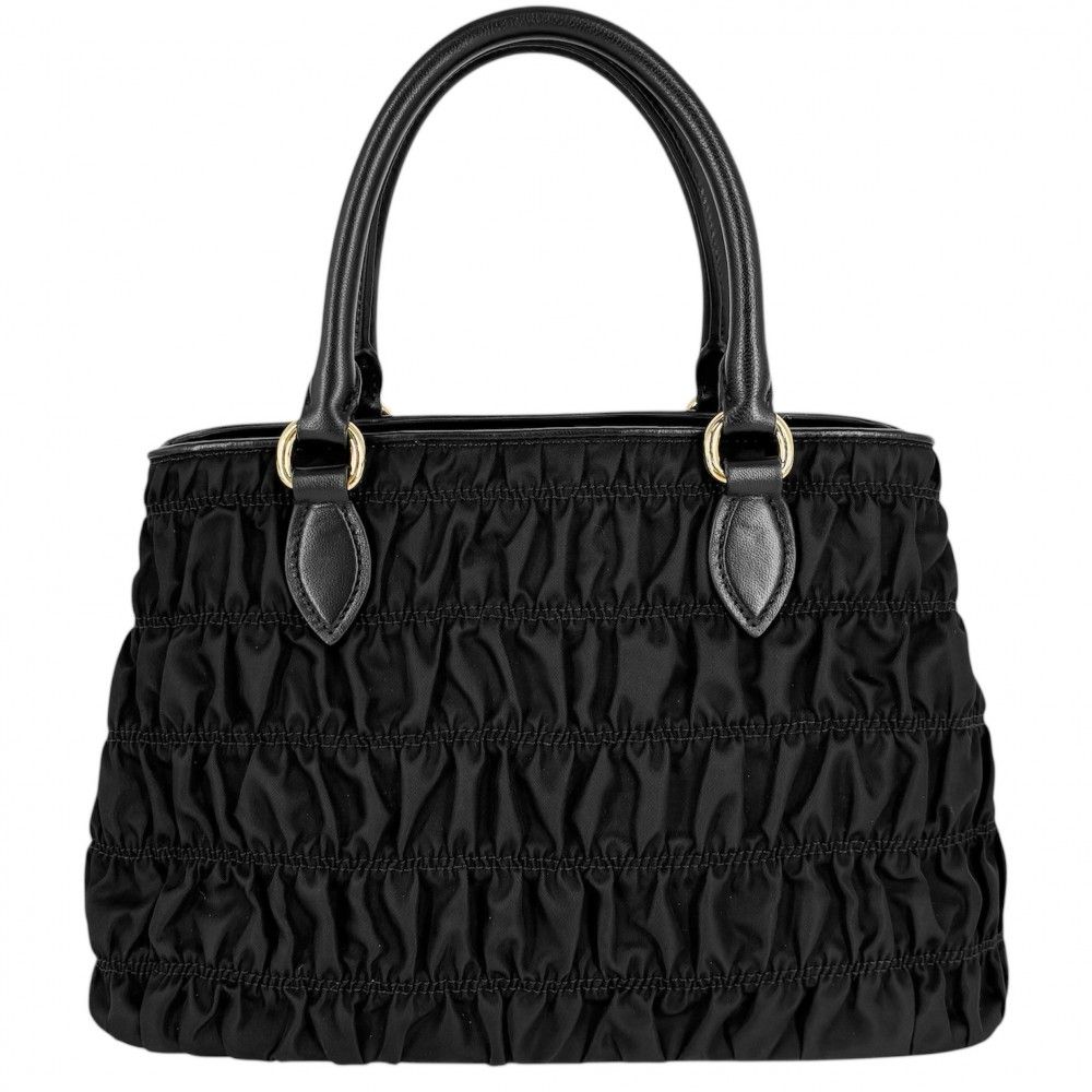 在庫一掃】 プラダ 2WAY レディース ギャザー ナッパゴーフル