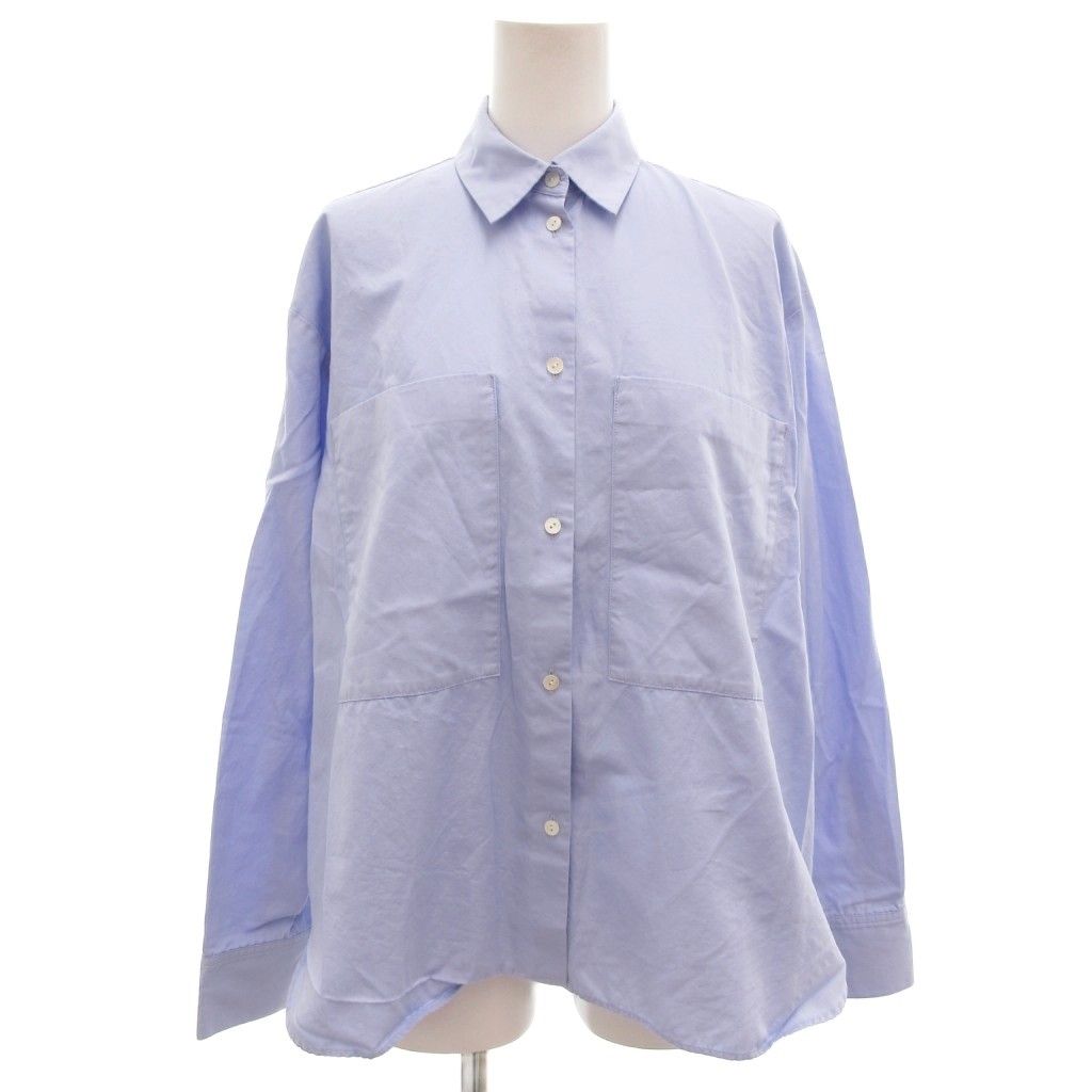 デミルクス ビームス Demi-Luxe BEAMS シャツ ブラウス 長袖 36 S 水色 