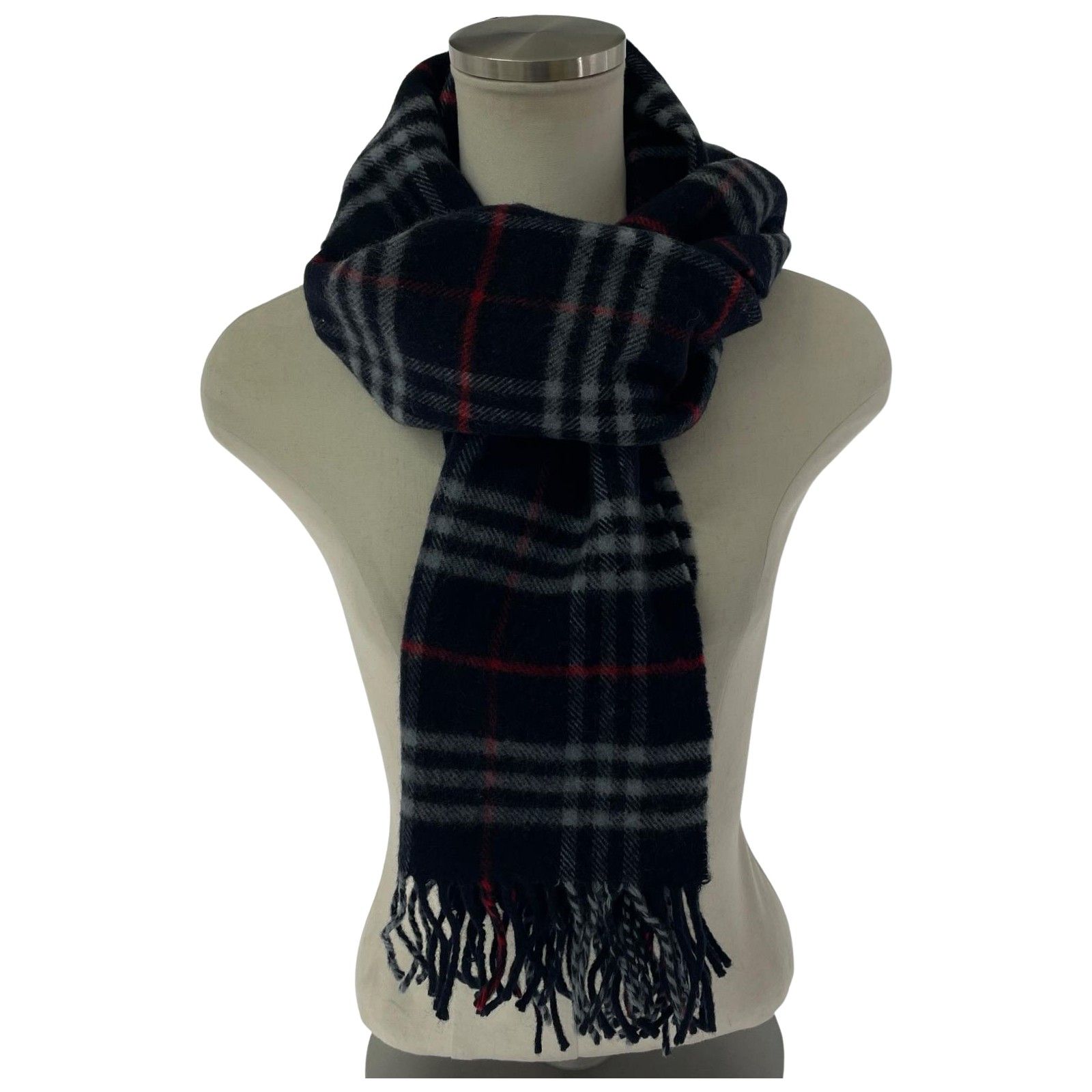 BURBERRY バーバリー チェックマフラー/ネイビー ✨【BURBERRY