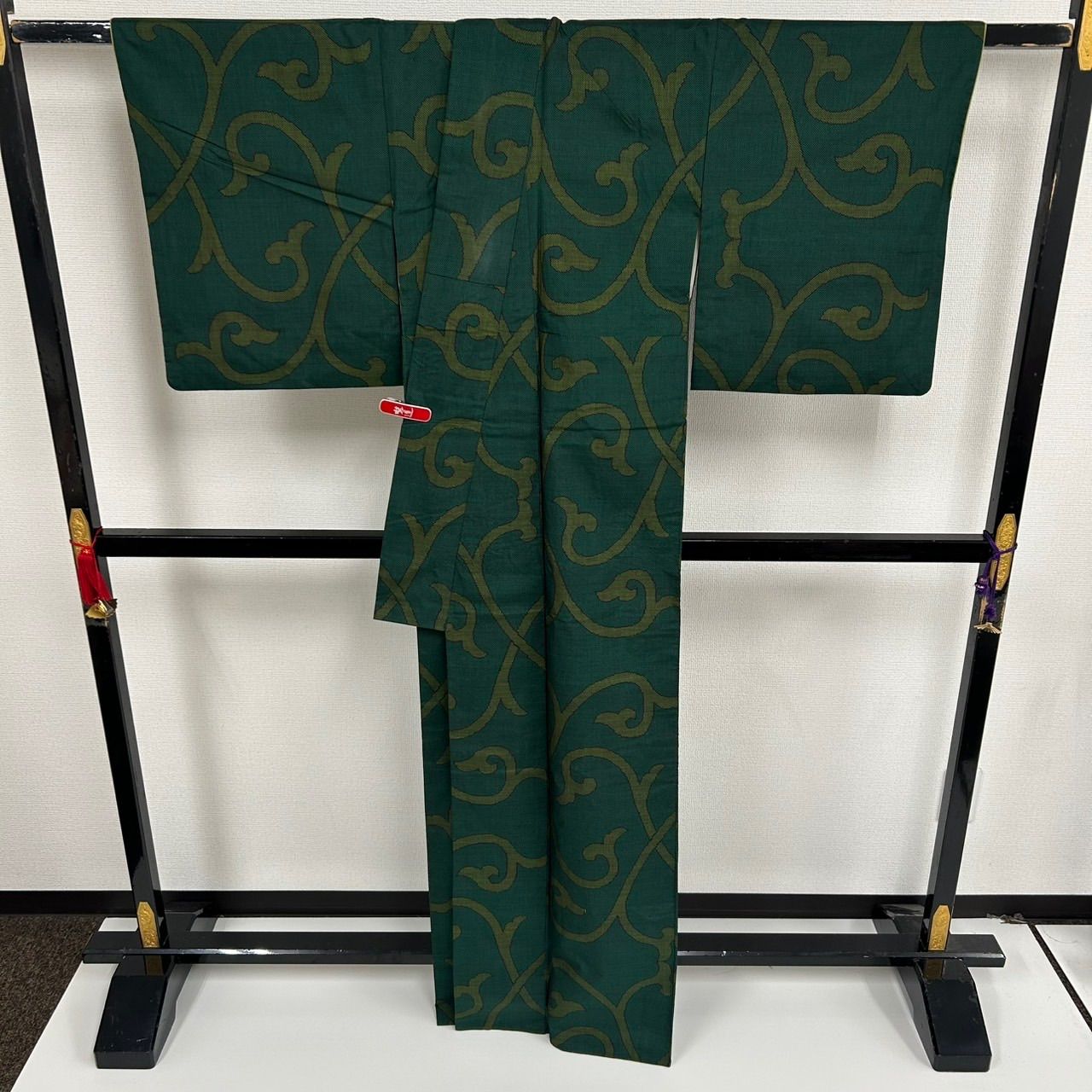 本場大島紬 色大島 一元式 裄66 唐草模様 正絹 着物 MK-1376 - メルカリ