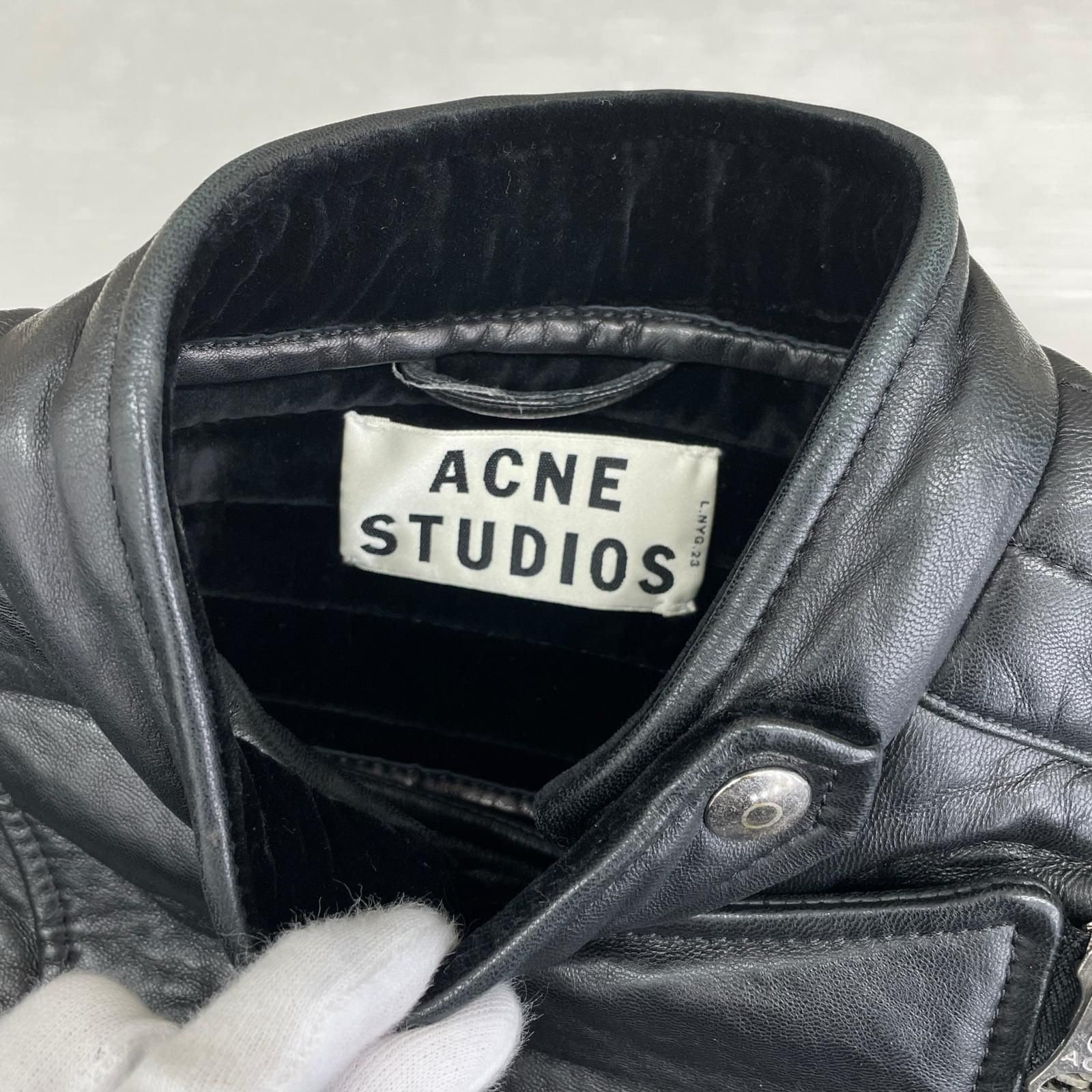Acne Studios ラムレザー ライダース 黒 52 XL 美品 Acne Studios 【並行輸入品】アクネストゥディオズ ライダース