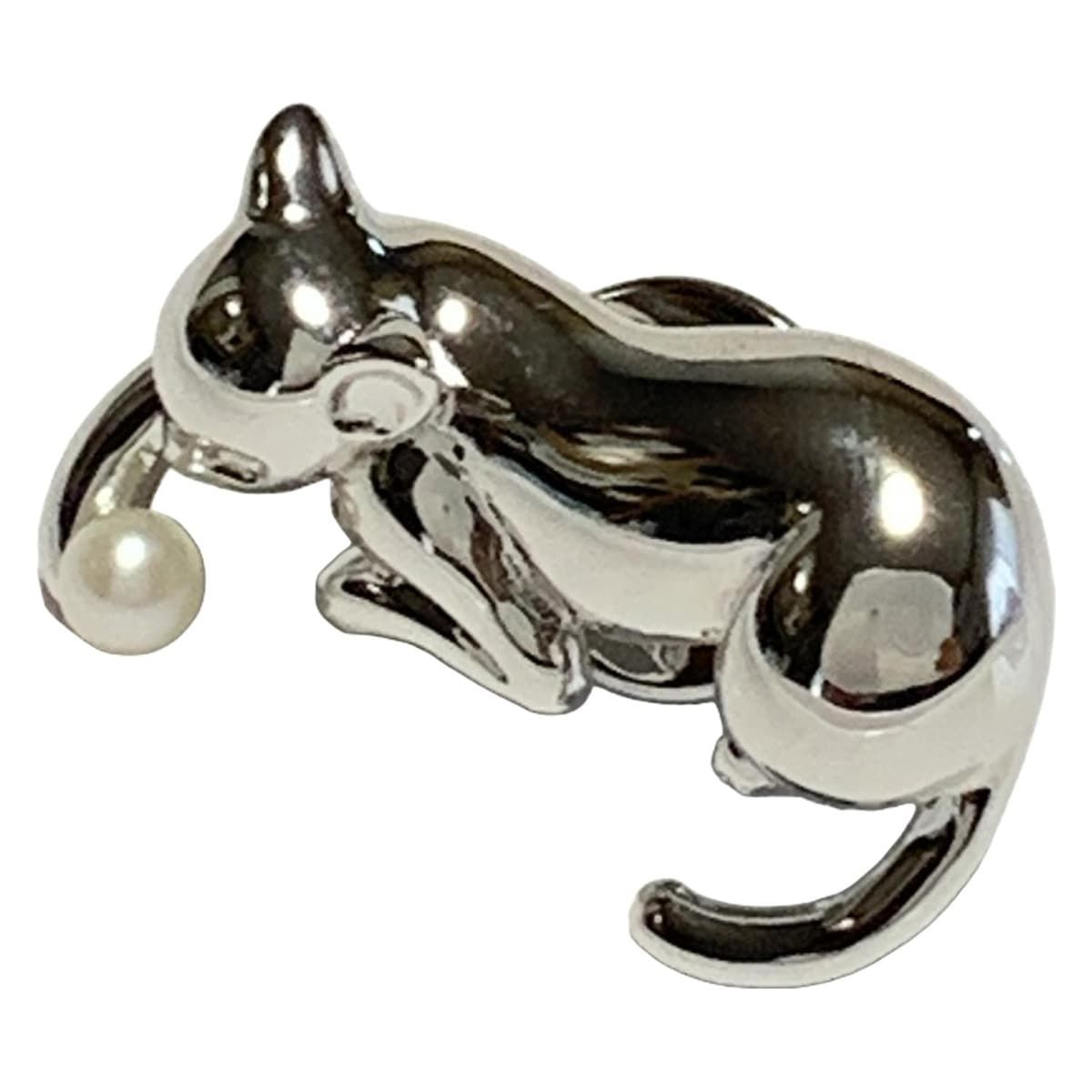 MIKIMOTO　ミキモト　シルバーブローチ MIKIMOTO ミキモト ブローチ パール8連 約5mm～約4mm シルバー - メルカリ