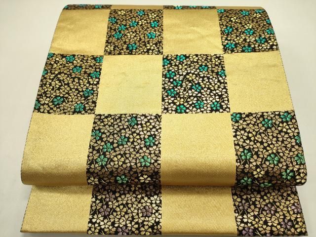 平和屋着物▽六通柄袋帯 瑞宝華紋 金糸 正絹 逸品 DAAZ2301op - メルカリ