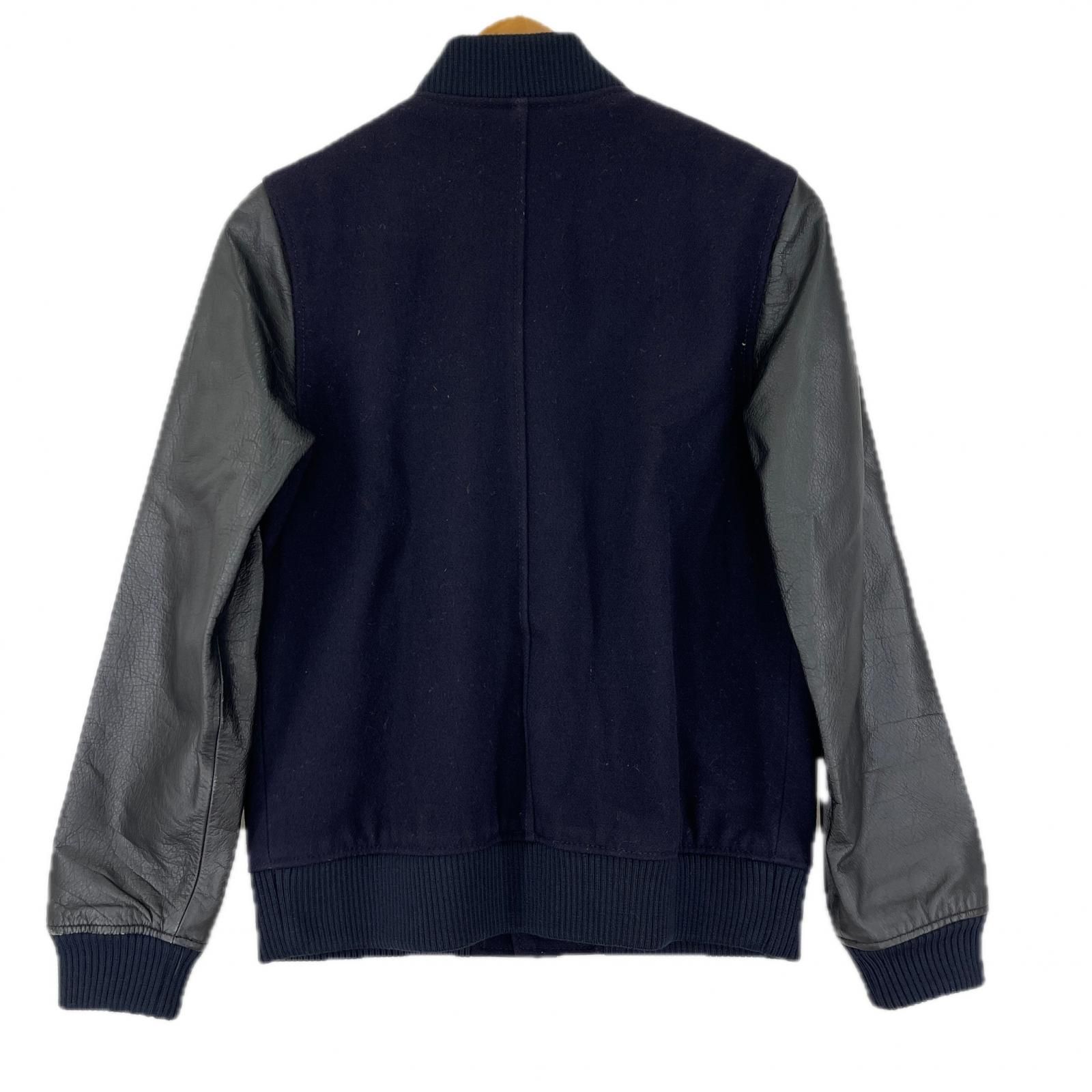 APC ウールスタジャン A.P.C. アーペーセー レザー ウールスタジャン sizeXS/ネイビー - メルカリ