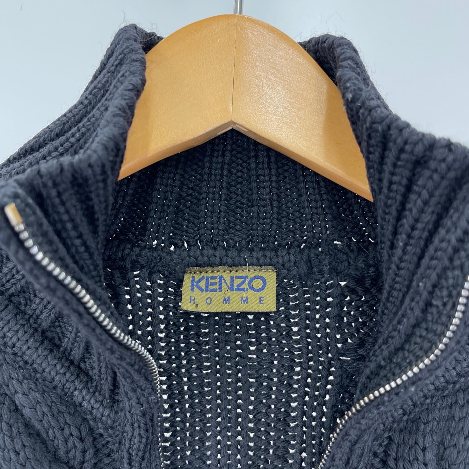 KENZO HOMME ケンゾーオム ケーブル編み ダブルジップ ドライバーズ 