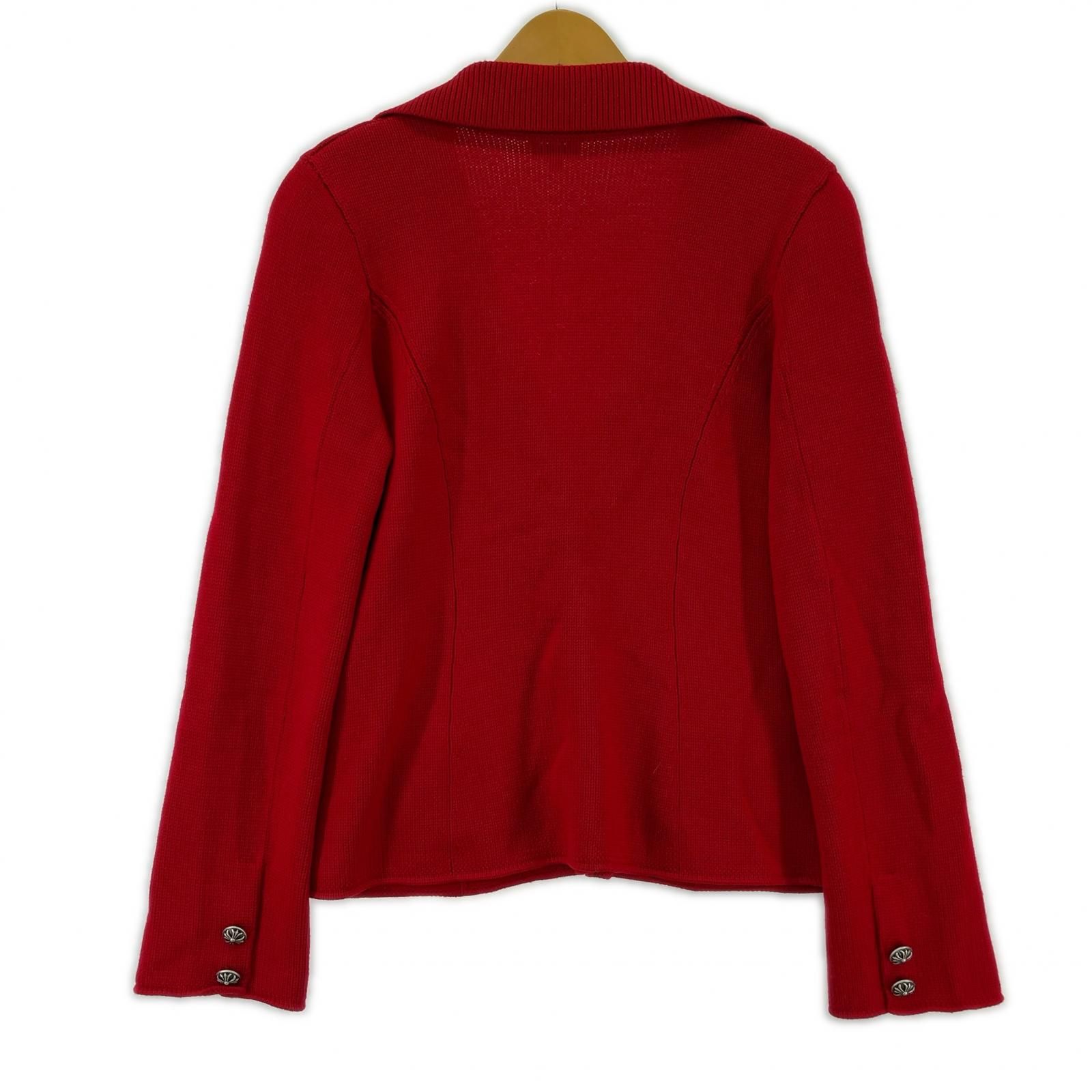 FOXEY 赤 ウール ダブル ニット ジャケット カーディガン N202 Fox Blend Cardigan