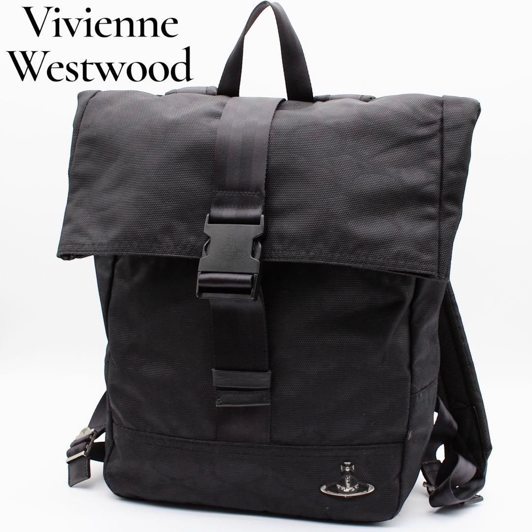 美品】Vivienne リュックサック バックパック A4可 ナイロン 黒色 
